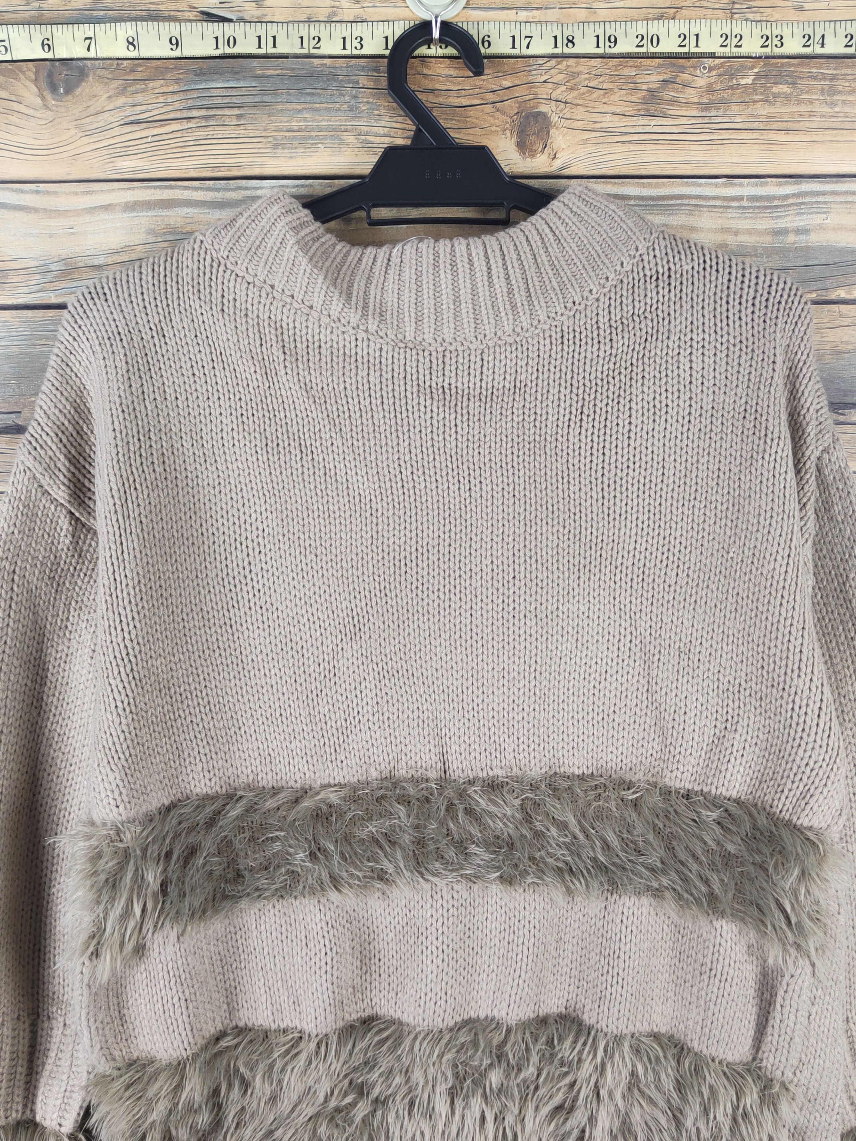 Vintage DouDou Light Olive Fur Mohair Knitwear Sweatshirts #W1770 Size M / US 6-8 / IT 42-44 - 2 Thumbnail