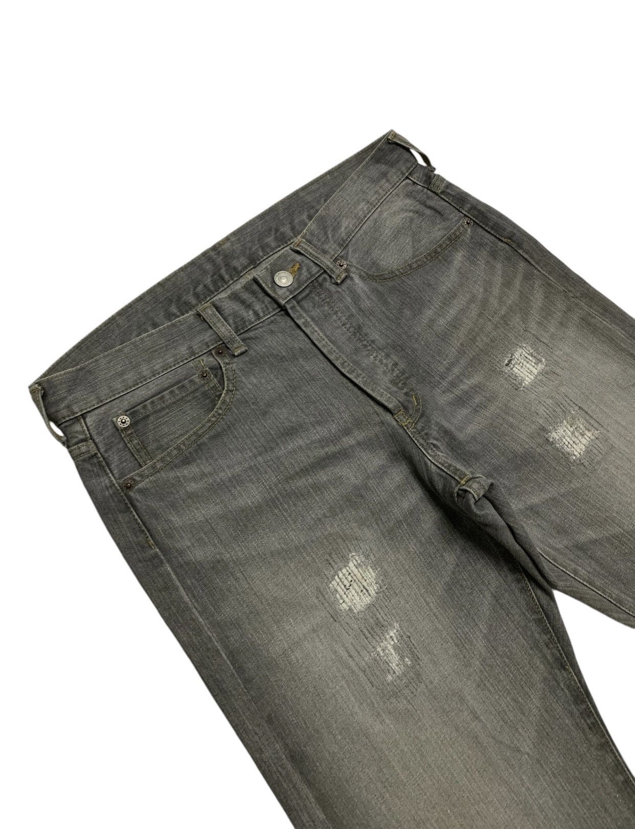 Japanese Brand Vintage Takeo Kokuchi Split Paint Inspired Number Nine Denim Size US 32 / EU 48 - 4 Thumbnail