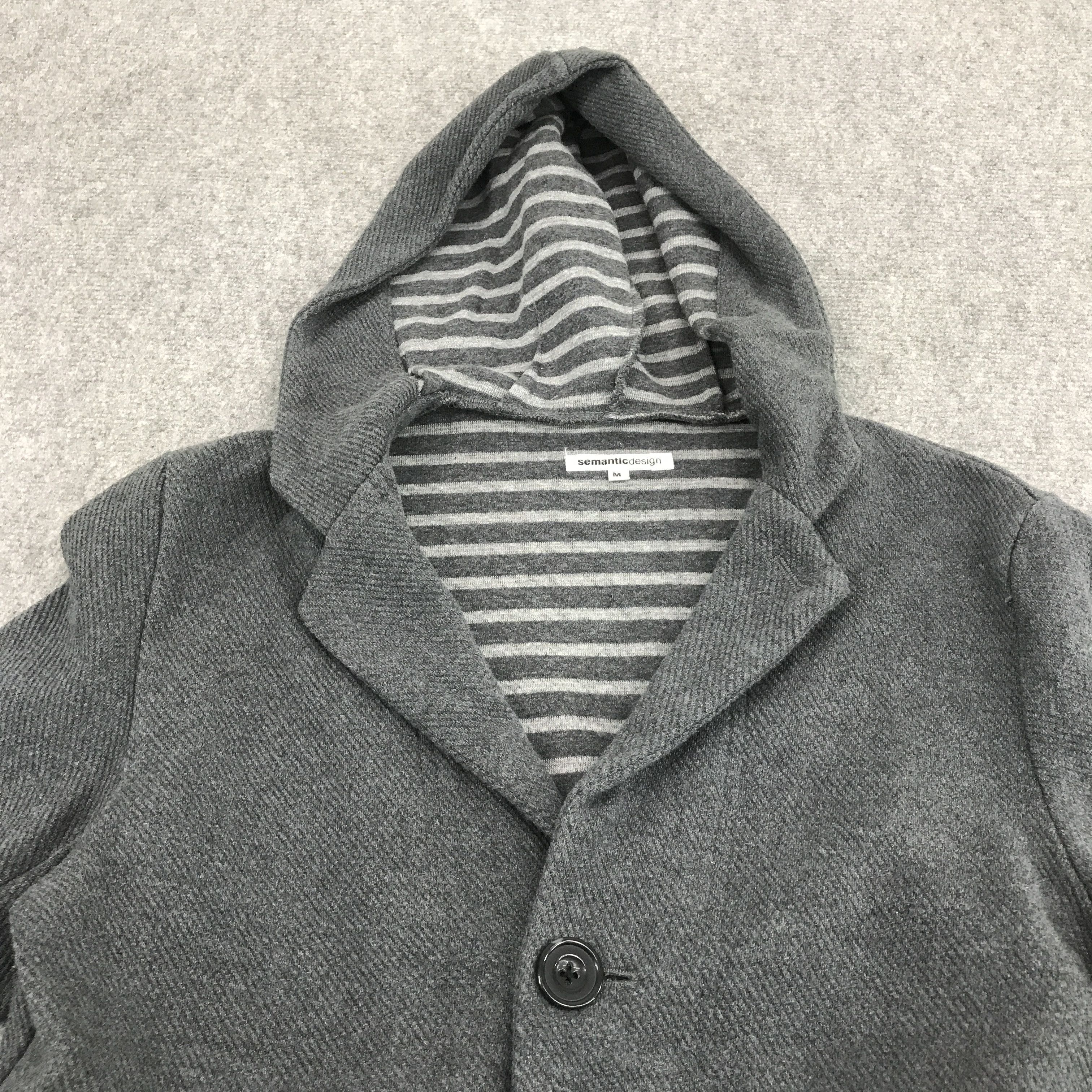 Japanese Brand × semanticdesign SEMANTICDESIGN BUTTON HOODIES STYLE BLAZER JACKET Size US M / EU 48-50 / 2 - 6 Thumbnail