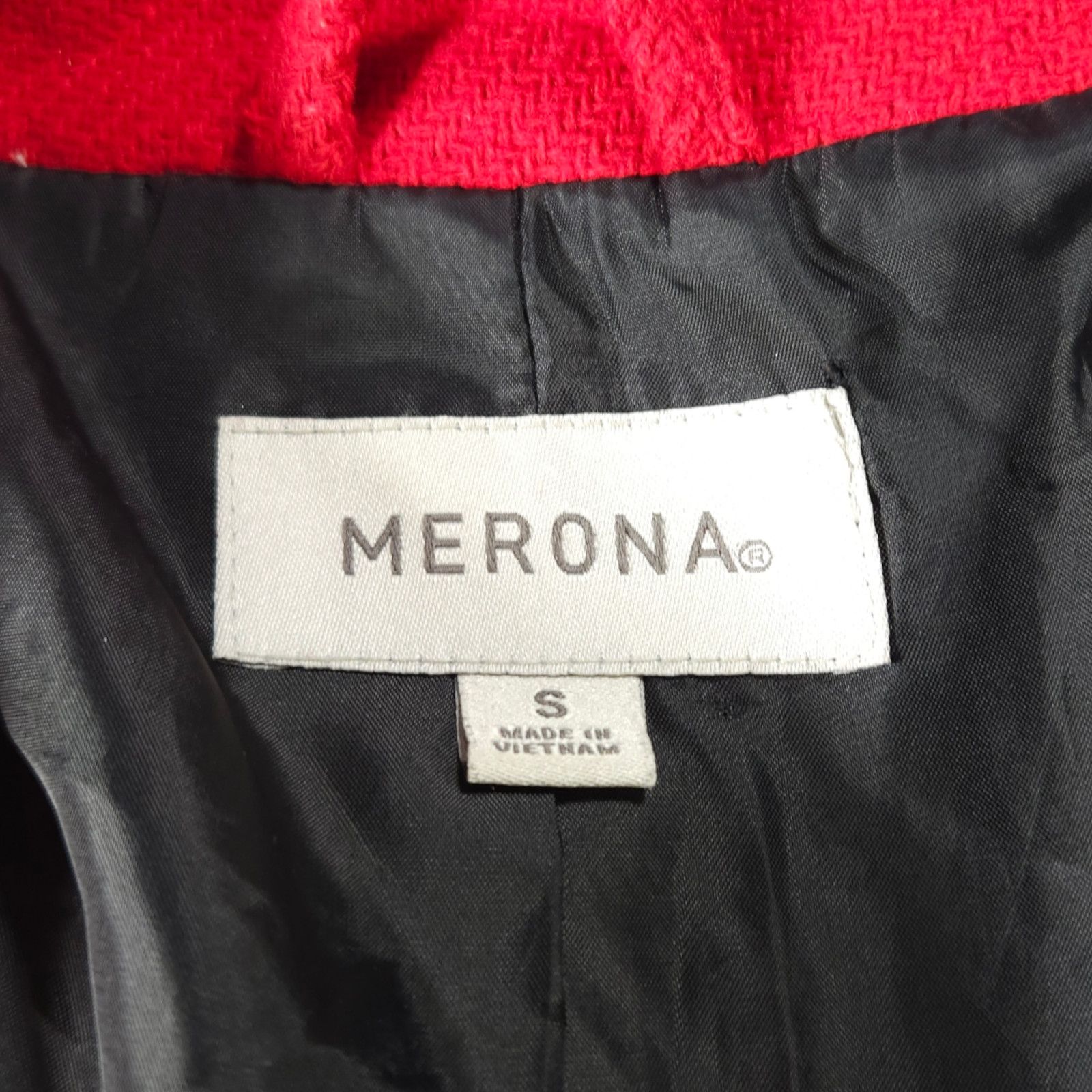 Merona Merona Wool Blend Double Breasted Peacoat Coat Sz. S Red Size S / US 4 / IT 40 - 6 Thumbnail