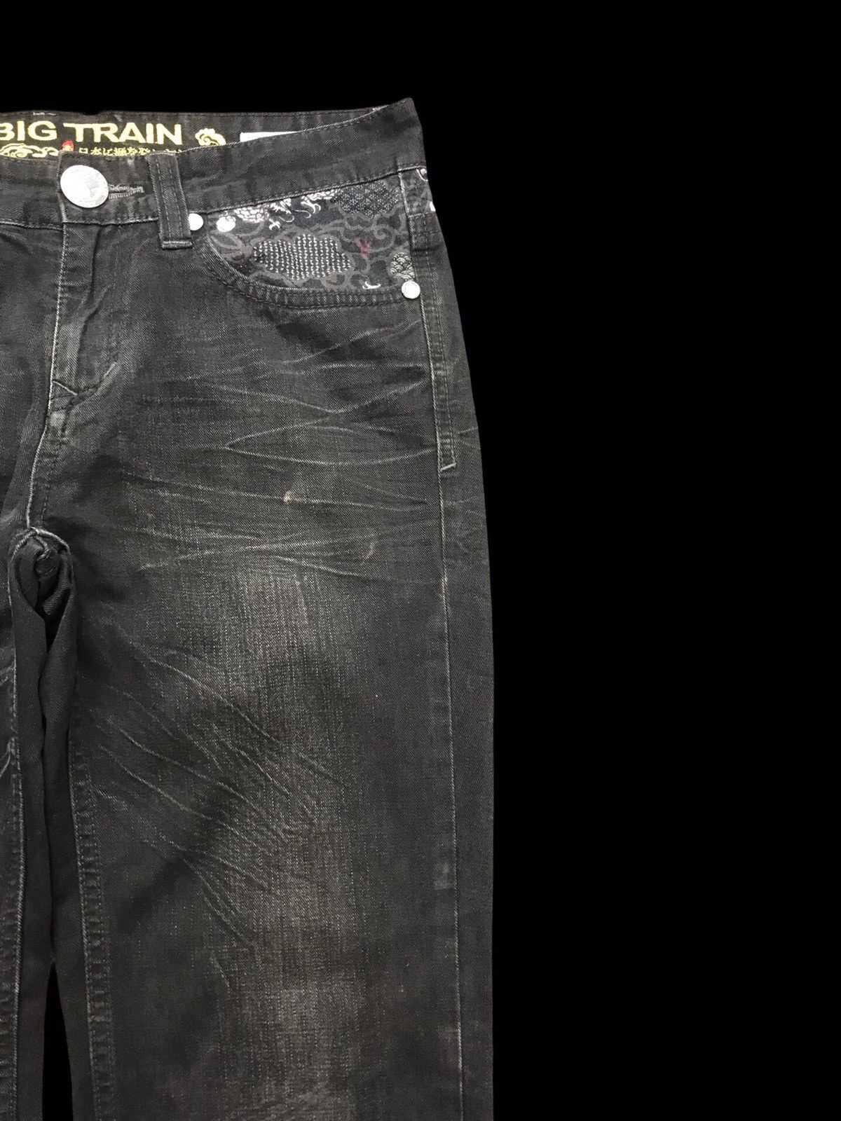 Japanese Brand 💥ART💥VERY RARE BIG TRAIN SICK FADES DENIM F93 Size US 30 / EU 46 - 2 Thumbnail
