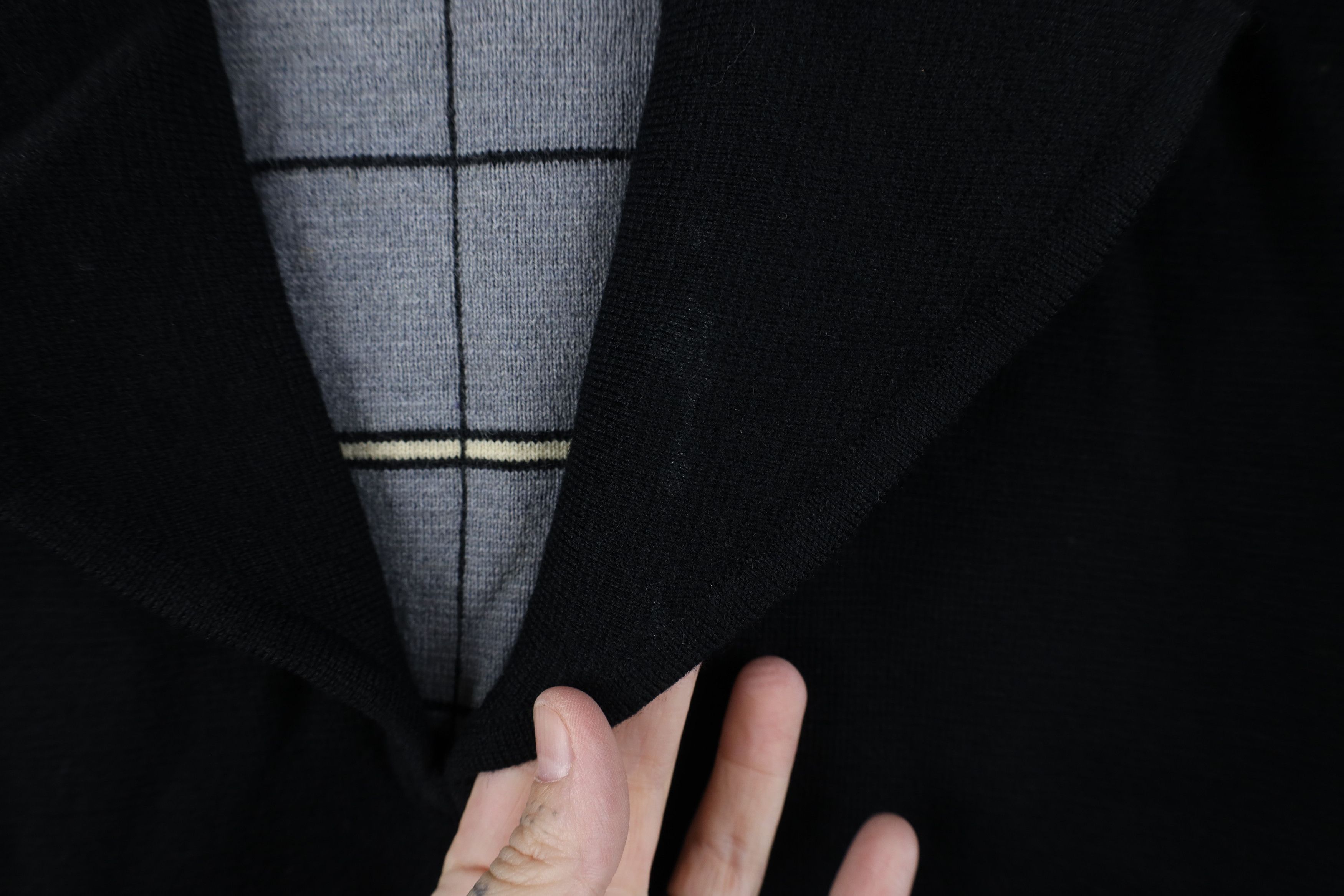 Vintage Vintage 50s 60s Rockabilly Tuxedo Style Knit Sweater USA Size US S / EU 44-46 / 1 - 4 Thumbnail