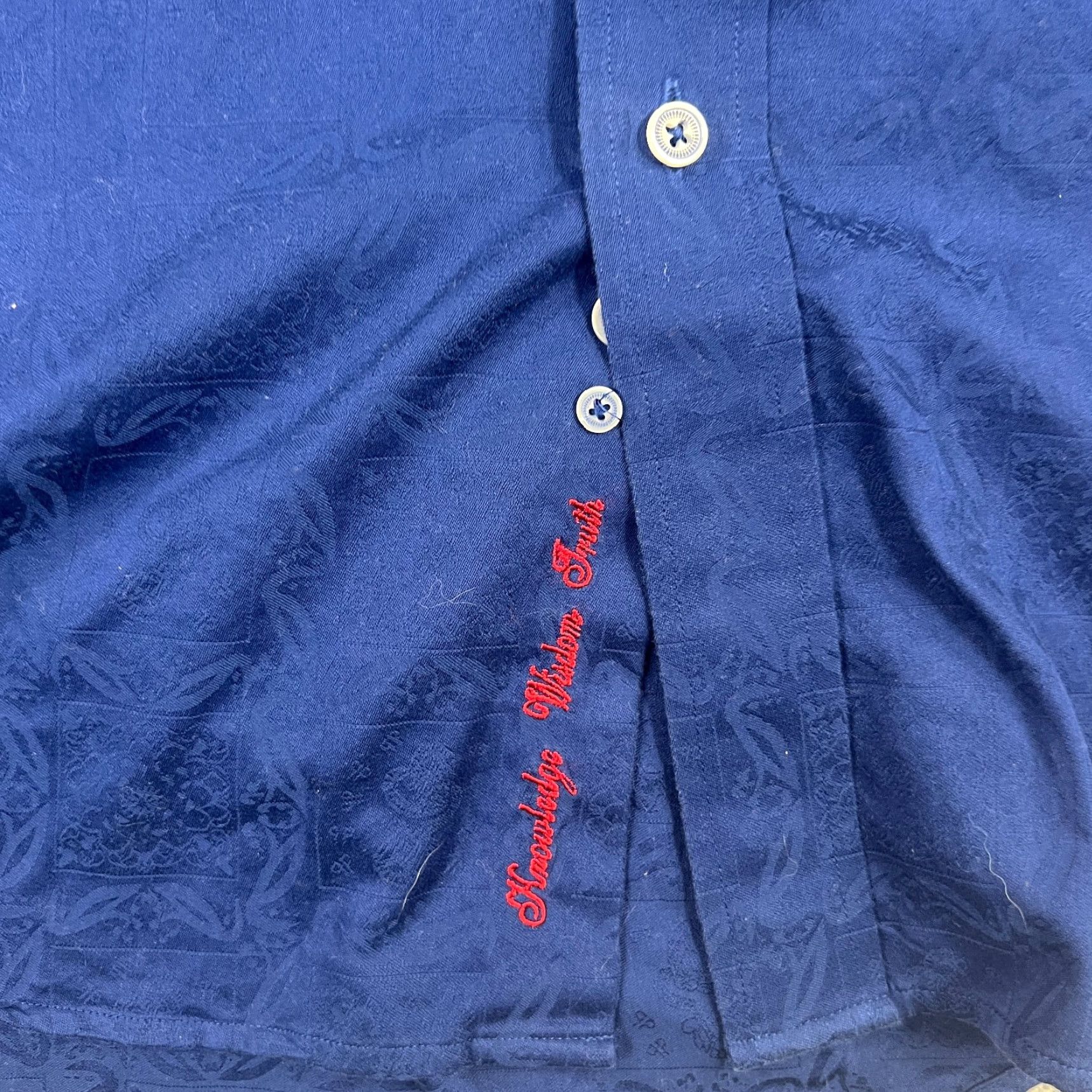 Robert Graham VINTAGE Robert Graham Shirt Mens XL Long Sleeve Button-Up Paisley Navy Business Casual Classic Fit Size US XL / EU 56 / 4 - 2 Thumbnail