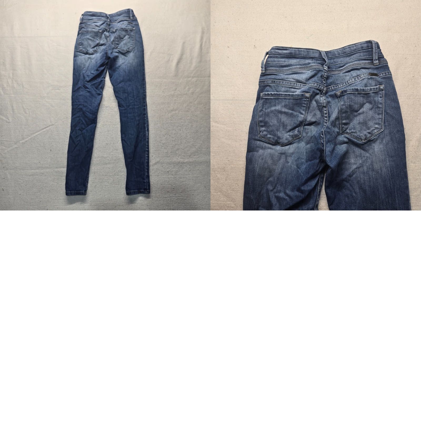 Vintage Kancan Jeans Distressed 3 Button Skinny Blue Denim Pants Women's Size 26 Size 26" / US 2 / IT 38 - 9 Thumbnail