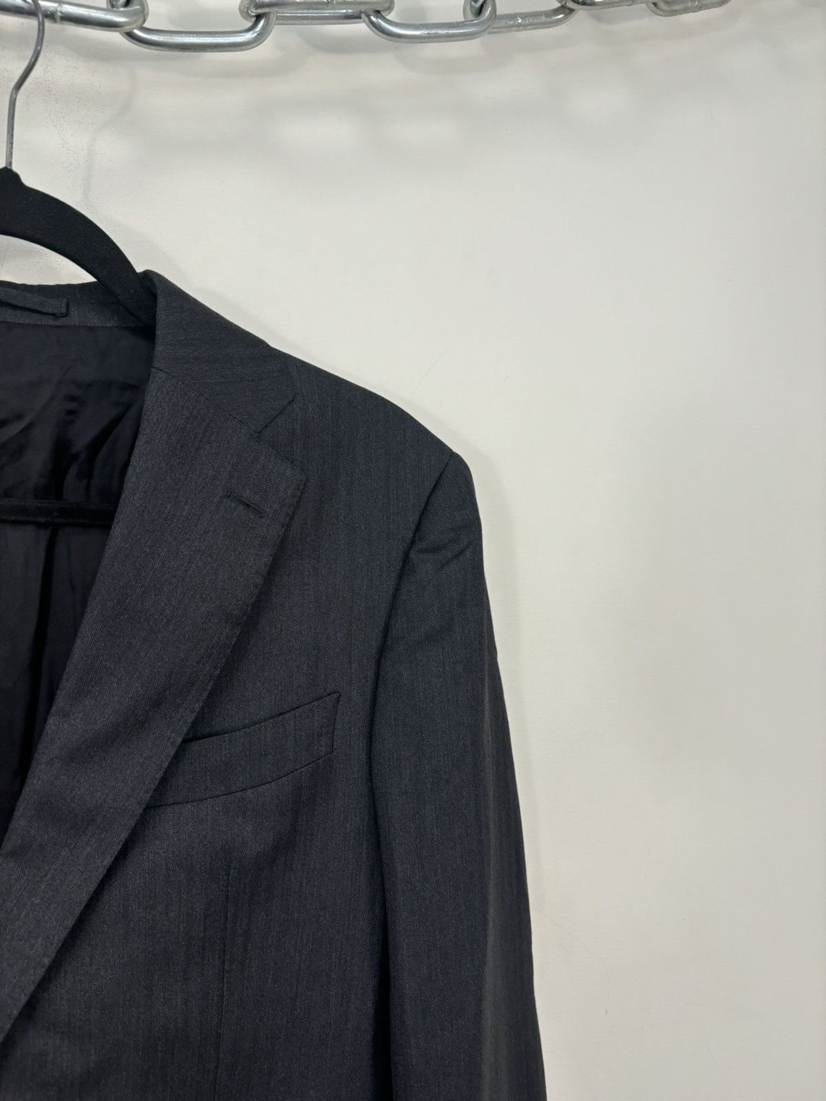 Luigi Bianchi Luigi Bianchi Sartoria Men’s Herringbone Wool Blazer Jacket Size 38R - 9 Thumbnail