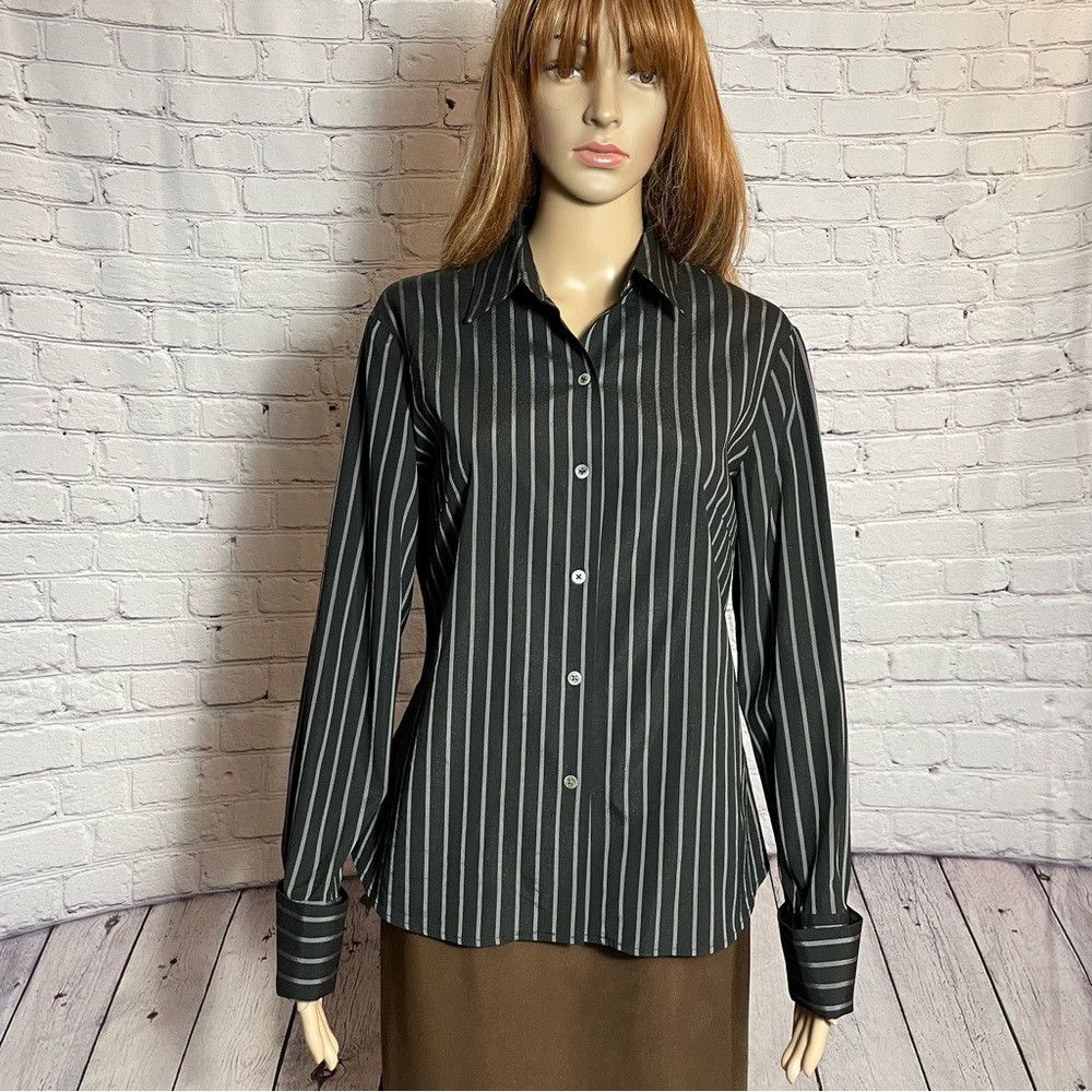 Other Jenne Maag Black White Striped Long Sleeve Shirt Size L Size L / US 10 / IT 46 - 1 Thumbnail
