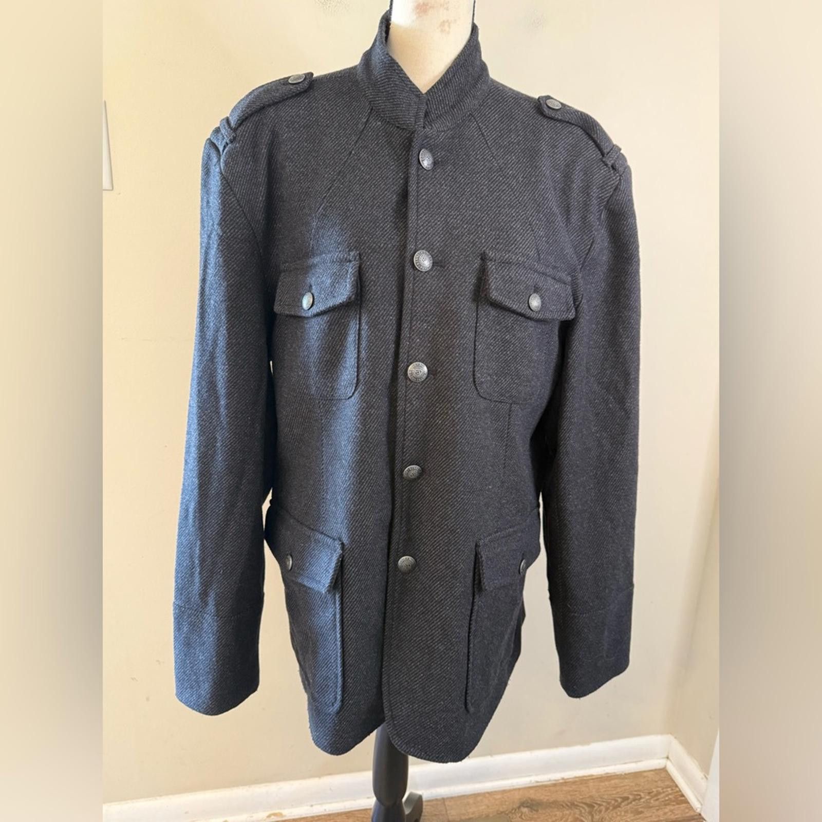 Other Kenneth Cole wool blend gray coat pockets SZ 44” XL Size US XL / EU 56 / 4 - 1 Thumbnail