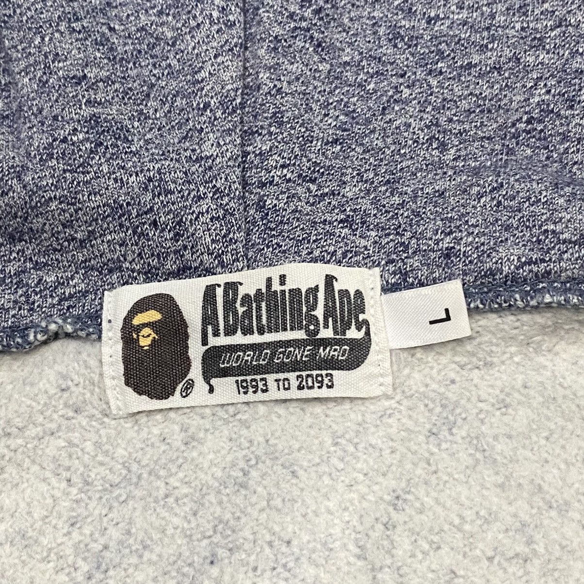 Bape Bape Shark Gray Heather Full Zip Hoodie Size US L / EU 52-54 / 3 - 5 Thumbnail