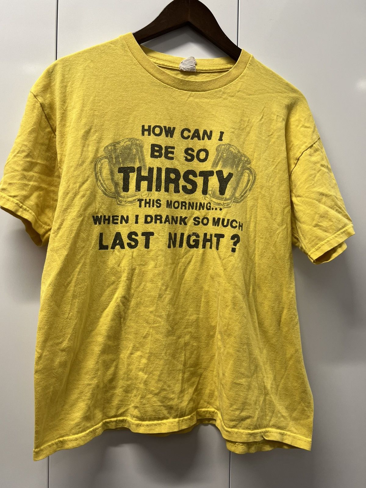 Vintage Y2K 2000's VTG Vintage Thirsty Drunk Beer Retro Tee T Shirt Size US L / EU 52-54 / 3 - 1 Thumbnail