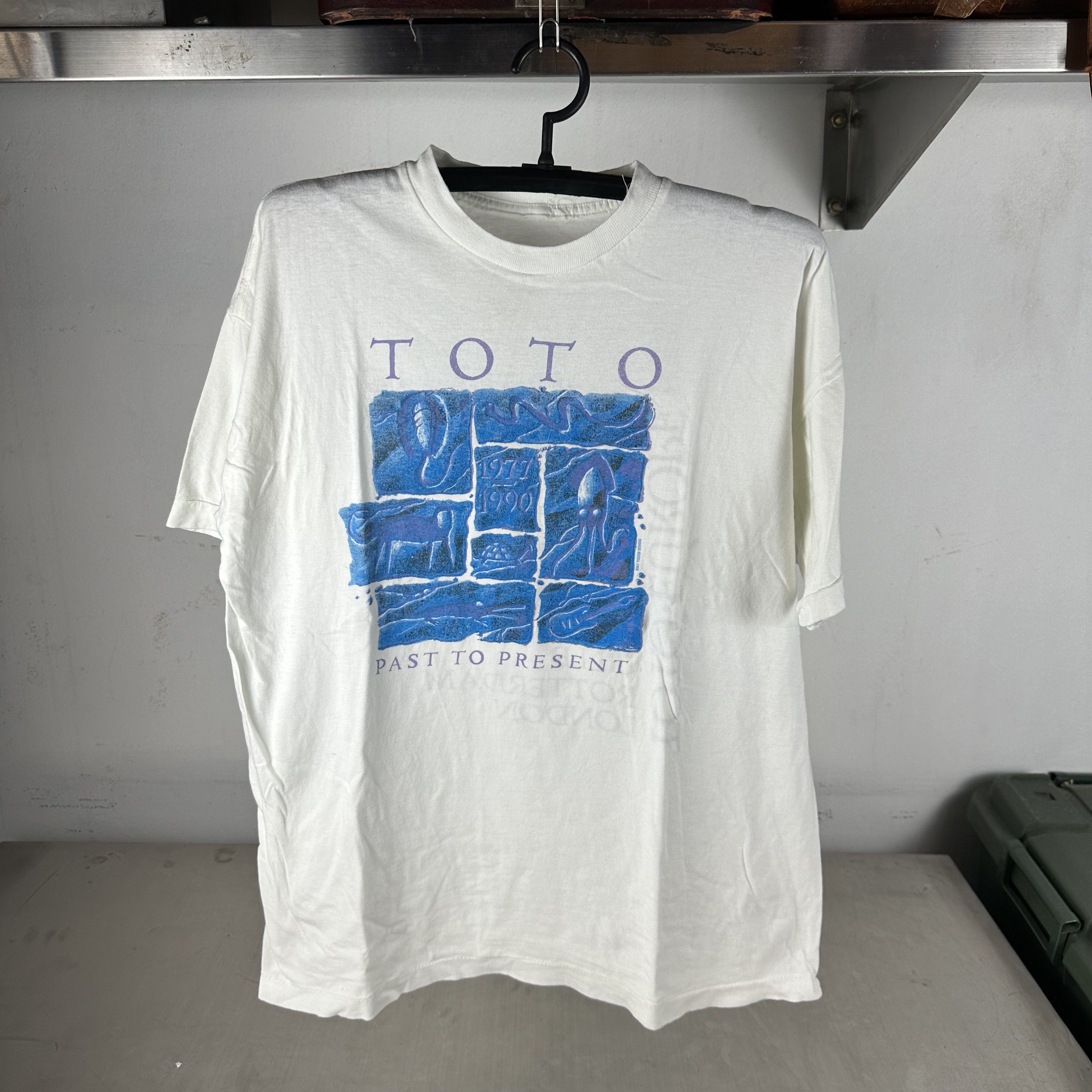 1990 Toto Past to Present Europe Tour Concert T-shirt