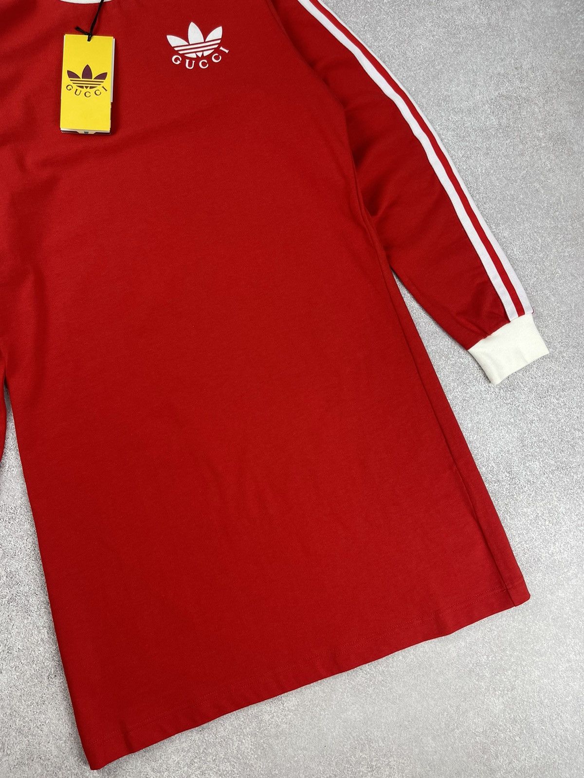 Gucci Adidas x Gucci T-Shirt Dress Red Size S Size S / US 4 / IT 40 - 4 Thumbnail
