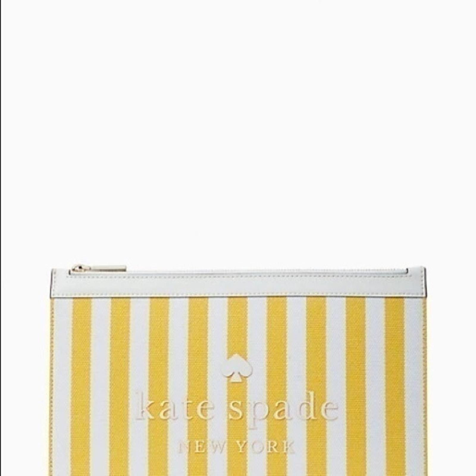 Kate Spade Kate Spade Yellow Striped Pouch NWT Size ONE SIZE - 4 Thumbnail