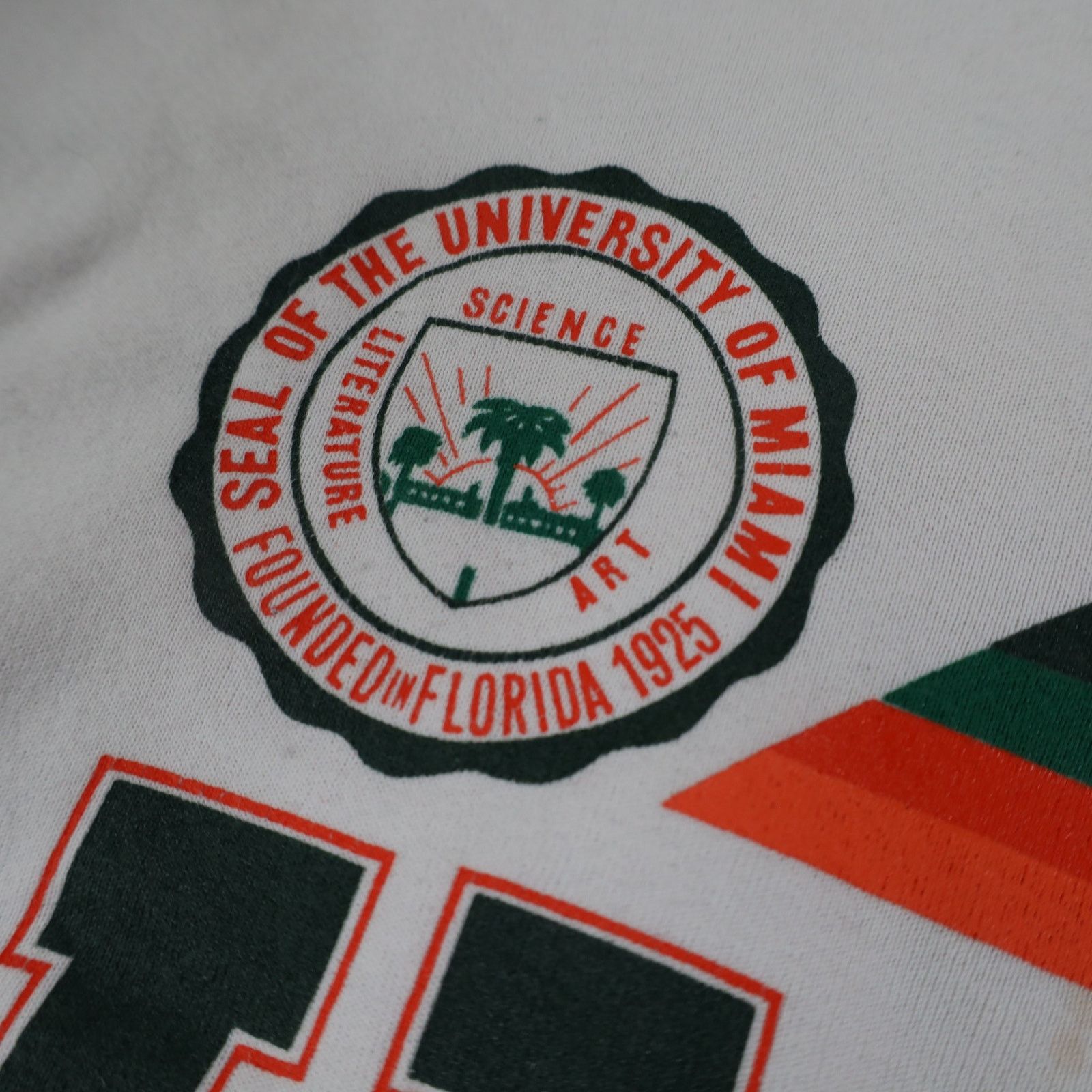 NCAA × Vintage VTG Russell University of Miami Hurricanes Sweatshirt Size US L / EU 52-54 / 3 - 6 Thumbnail