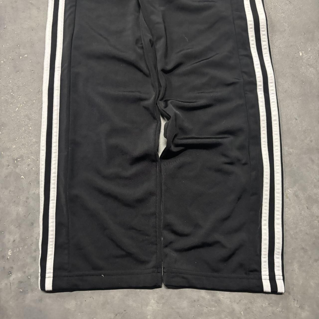 Adidas × Vintage Crazy Vintage Y2K/2000s Black Adidas Striped Streetwear Essential Track Pants! Size US 30 / EU 46 - 4 Thumbnail