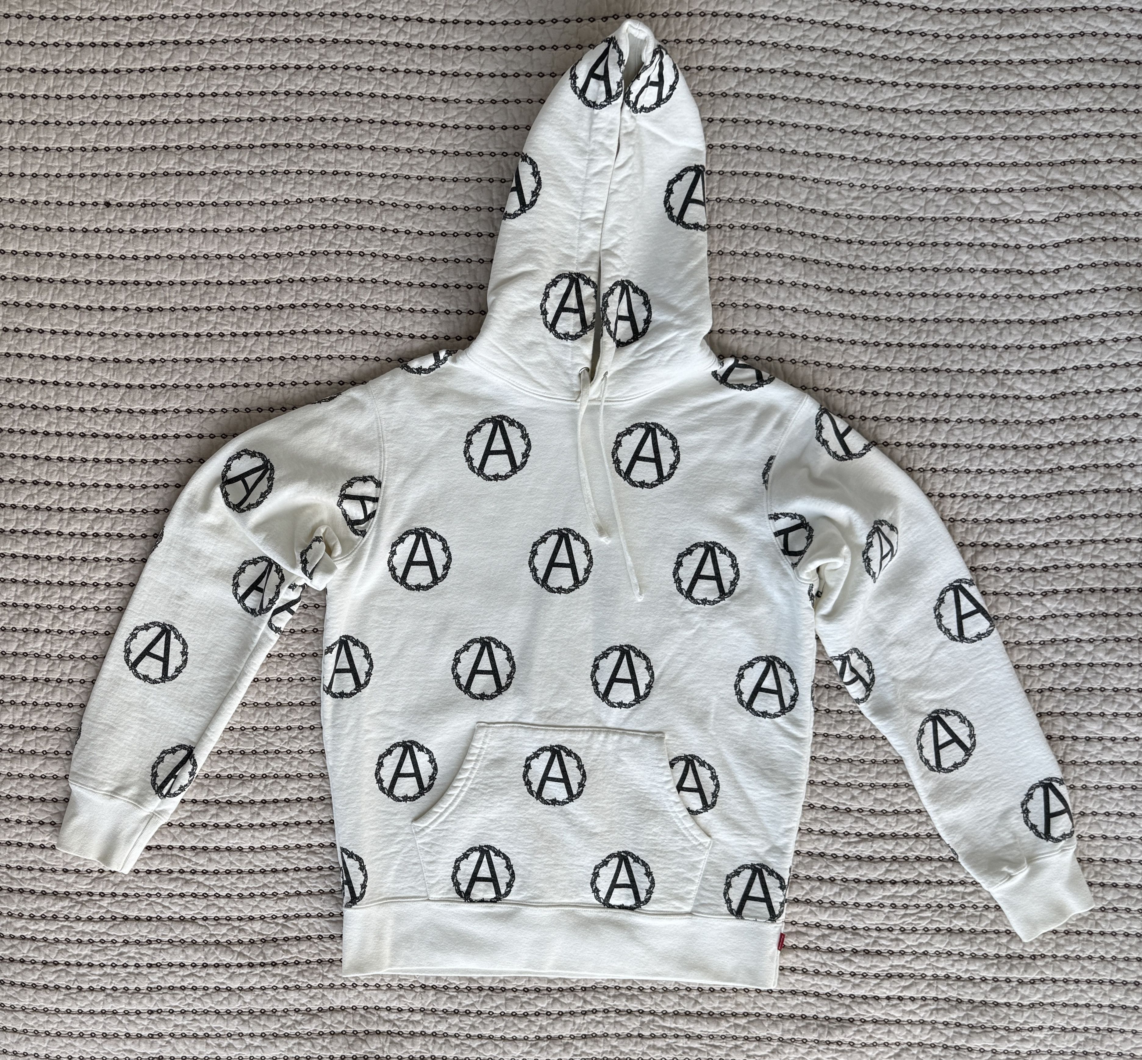 SUPREME X UNDERCOVER ANARCHY HOODIE WHITE MEDIUM