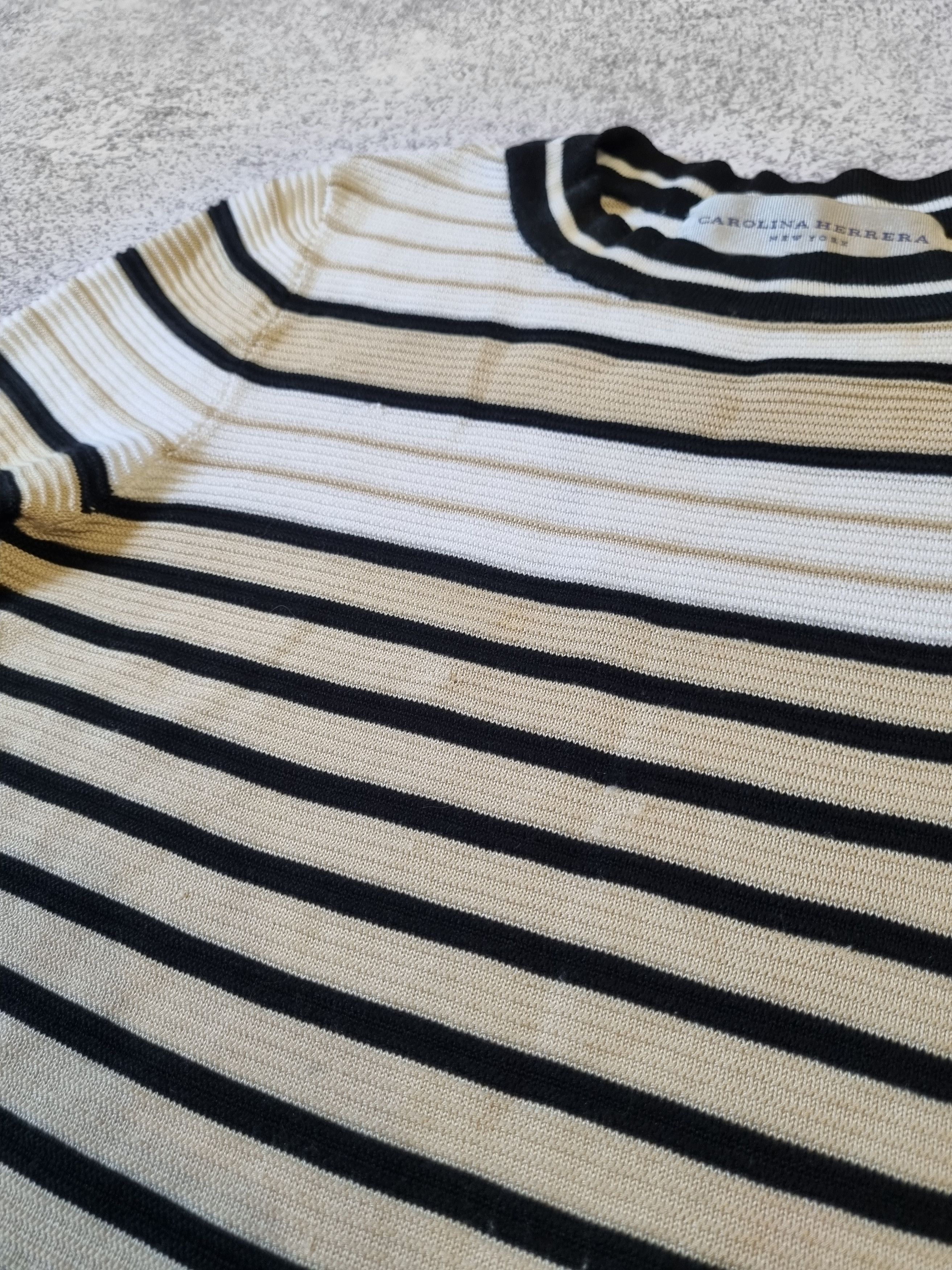Carolina Herrera × Designer × Vintage Carolina Herrera Vintage Striped Sweater Pullover Size XS / US 0-2 / IT 36-38 - 7 Thumbnail