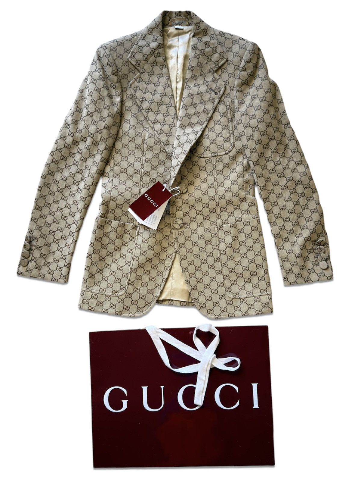 Gucci Gucci GG 44 Canvas Monogram Blaze Jacket Size 44R - 1 Thumbnail