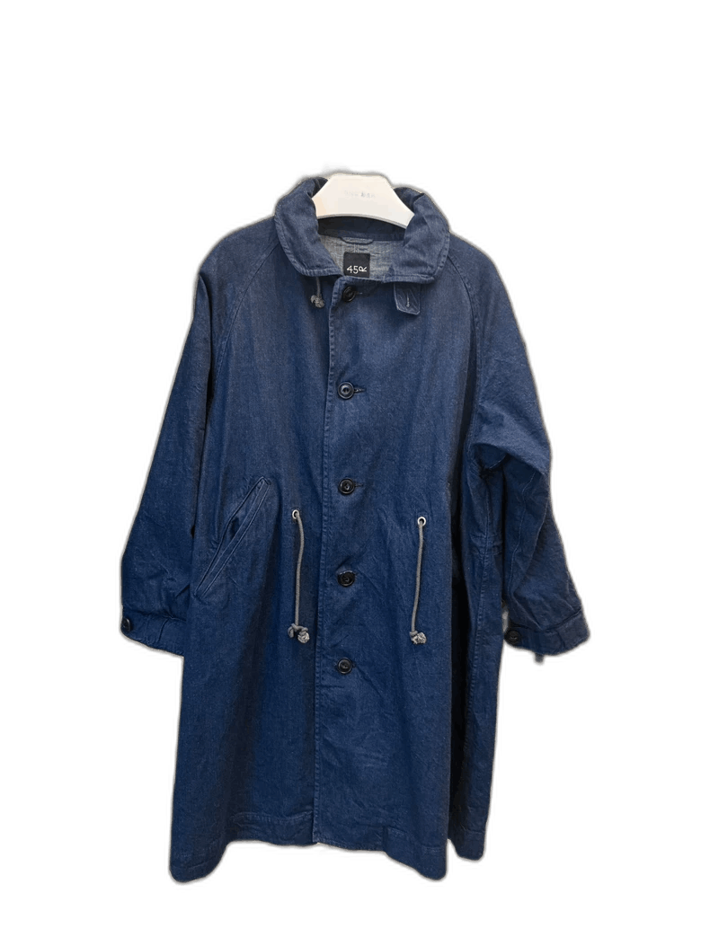 Kapital Denim Trench Coat with Adjustable Waist Drawstring-yf Size US M / EU 48-50 / 2 - 1 Thumbnail