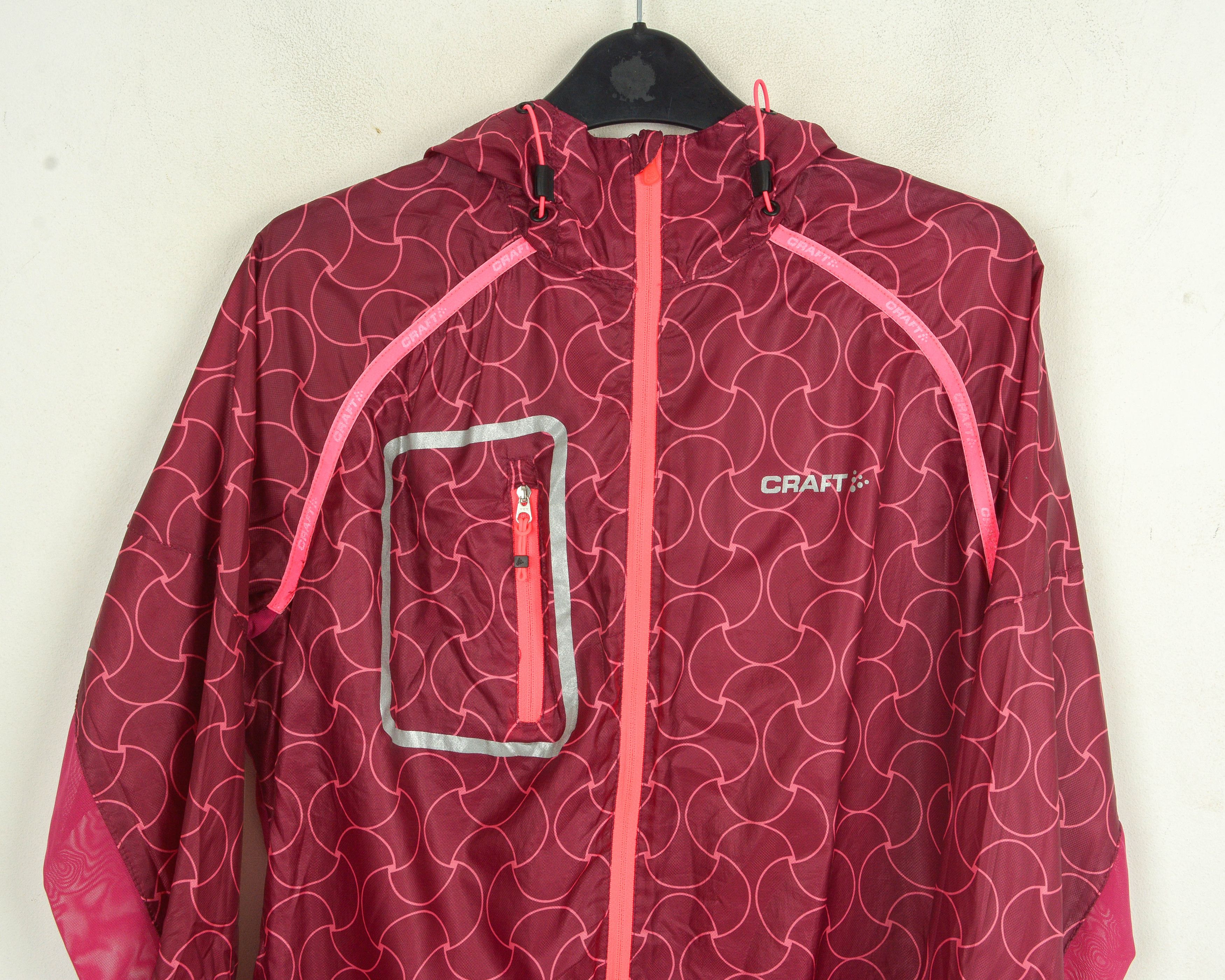 Other Craft Women L Jacket Hooded Packable Lightweight Burgundy Size L / US 10 / IT 46 - 2 Thumbnail