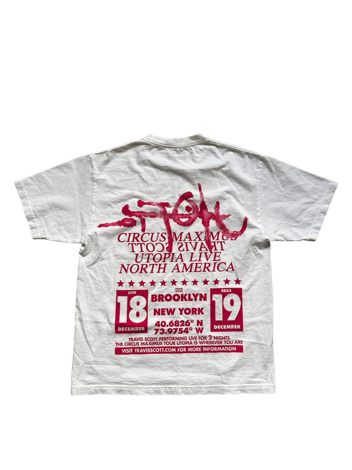 Travis Scott Travis Scott Utopia Circus Maximus Brooklyn New York Tee Size US L / EU 52-54 / 3 - 2 Thumbnail