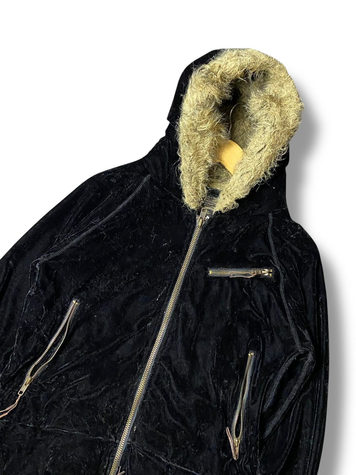 Japanese Brand × Seditionaries × Vintage VANANA Brand Fur Hooded Velvet Jacket (129) Size US M / EU 48-50 / 2 - 6 Thumbnail