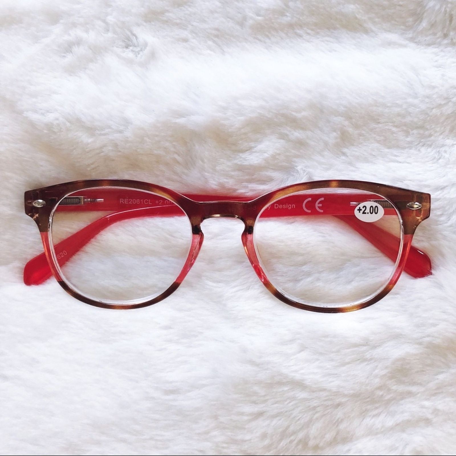 Other Hector Red & Brown Round Rim Reader Glasses Size ONE SIZE - 9 Thumbnail