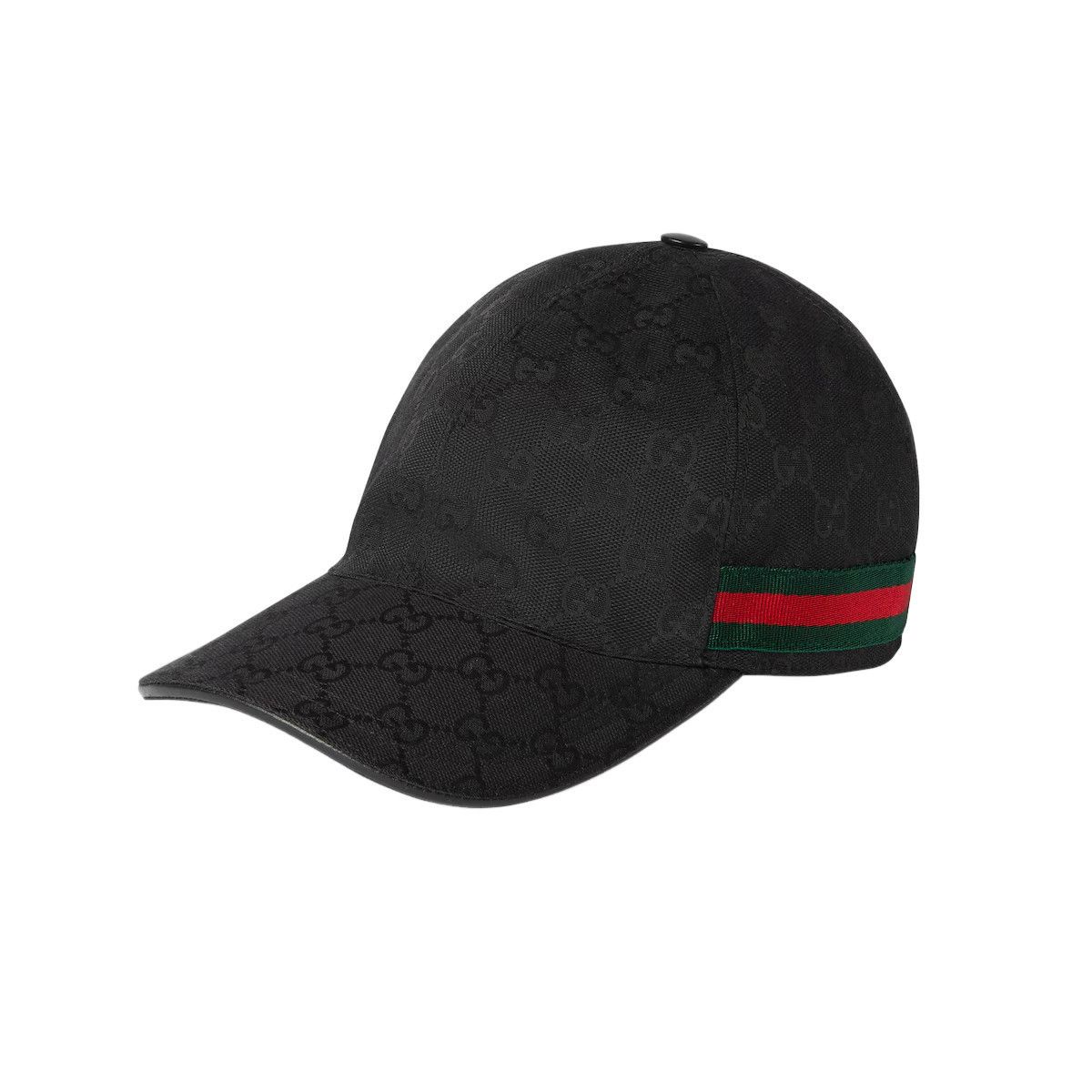 GUCCI $570 Black GG Canvas Baseball Hat New And Authentic (M