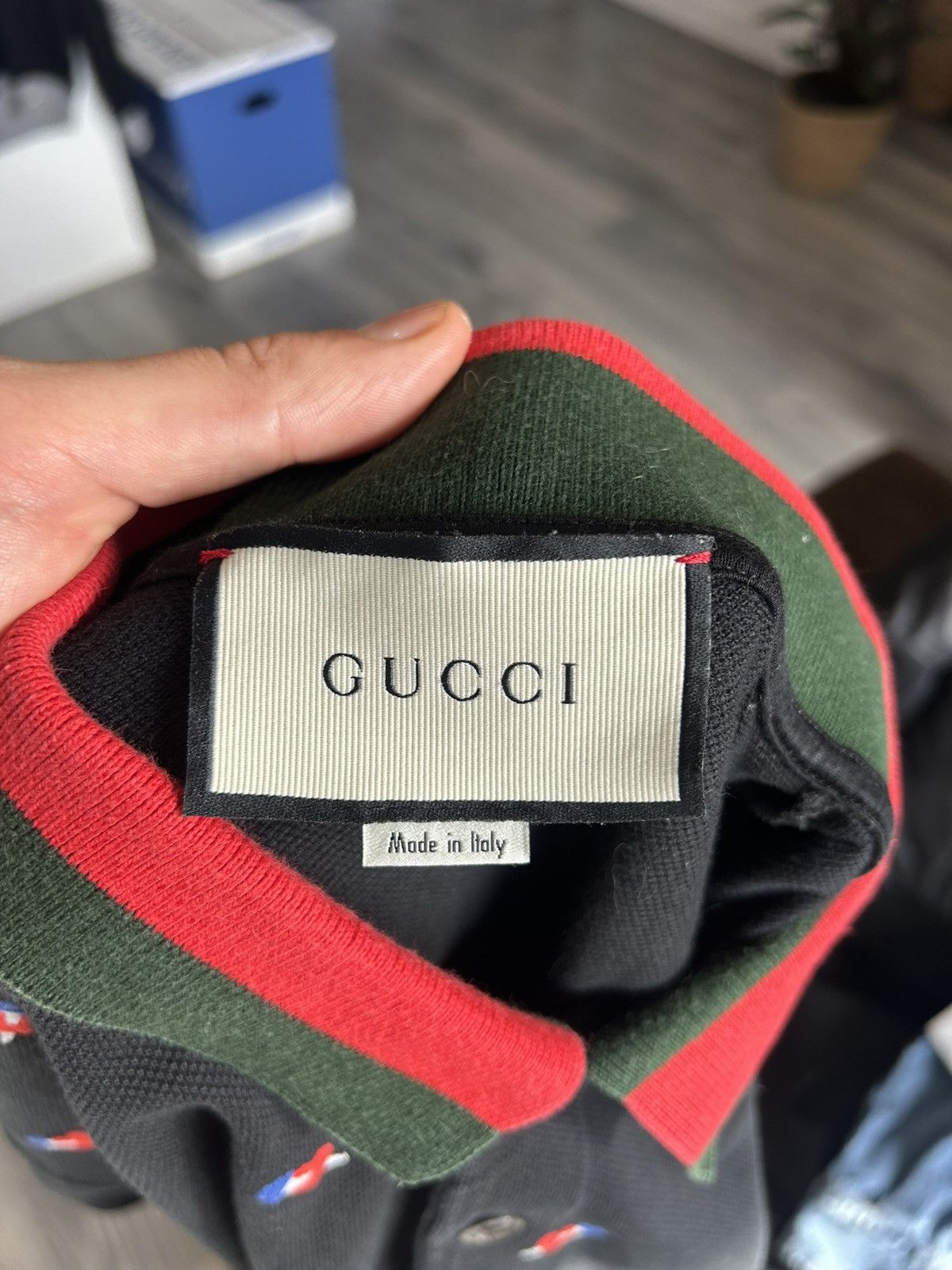Gucci Gucci Embroidered Pierced Heart Polo, Size XL Size US XL / EU 56 / 4 - 7 Thumbnail