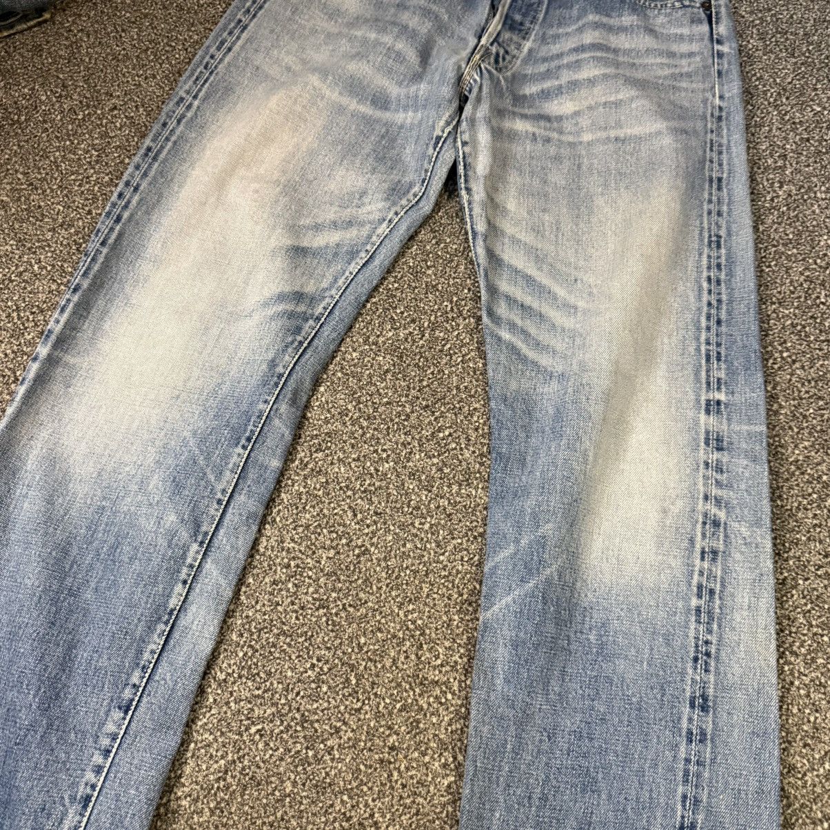 Indigo Vintage80s Japanese Selvedge Made in Indigo Light Wash Denim Size US 32 / EU 48 - 4 Thumbnail