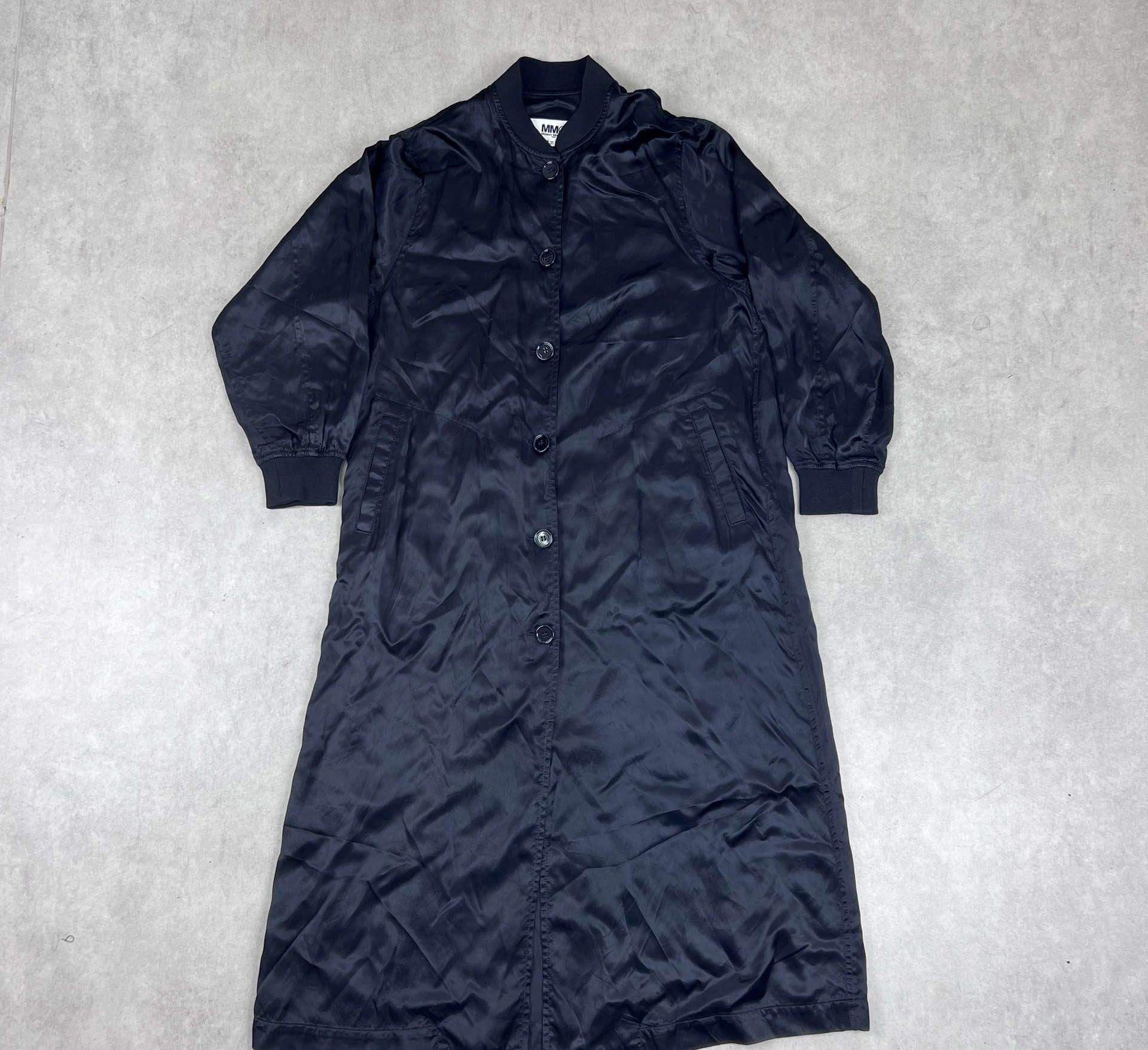 image of Maison Margiela Mm6 Slogan Coat in Black, Men's (Size 2XS)