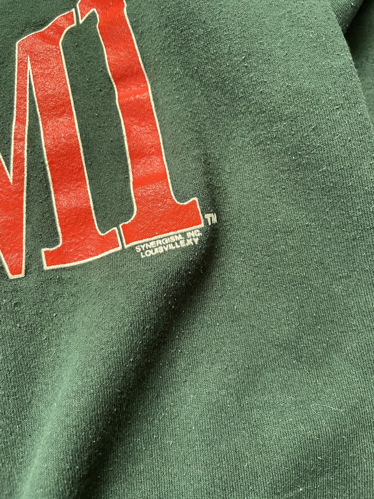 NFL Vintage Miami Hurricanes Green Sweatshirt NFL Size XL Size US XL / EU 56 / 4 - 5 Thumbnail