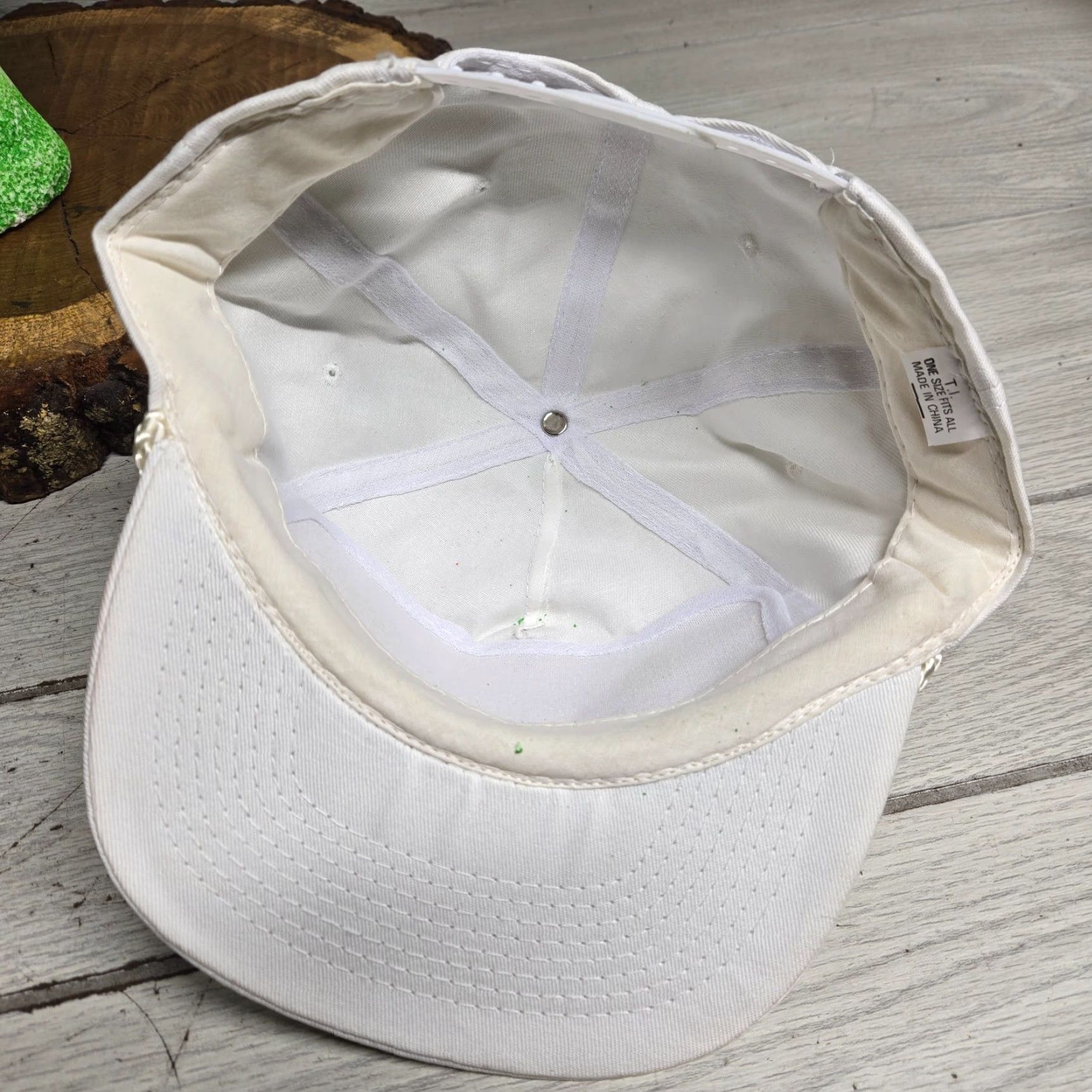 Vintage VINTAGE Ti White Hat Snapback Cap Adult One Size White Adjustable Hat Distributors Transportation Cars Men Size ONE SIZE - 6 Thumbnail