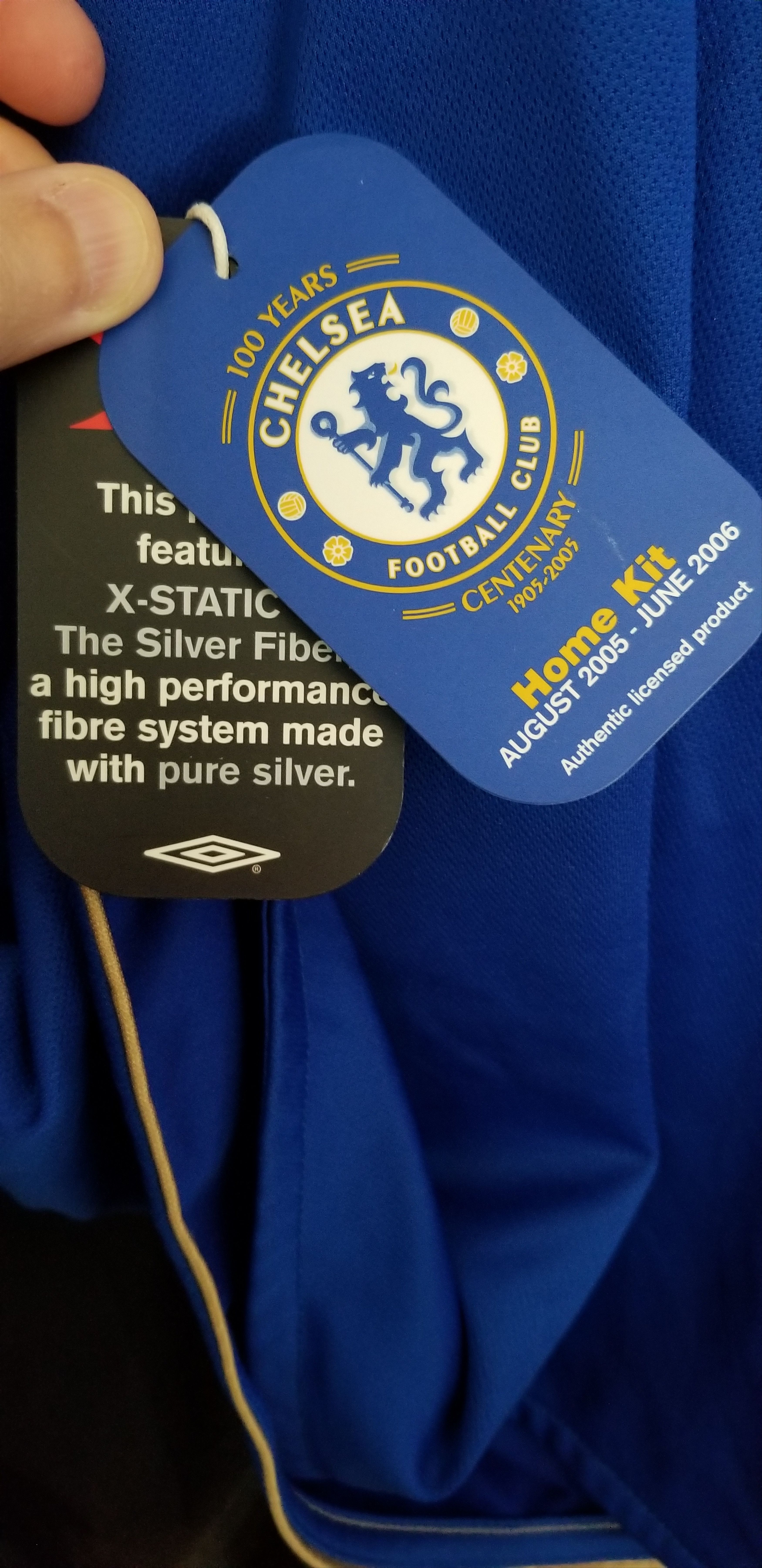 Chelsea Soccer UMBRO Chelsea FC 2005 Home Soccer Jersey Blue Gold Kit Small Size S / US 4 / IT 40 - 10 Thumbnail