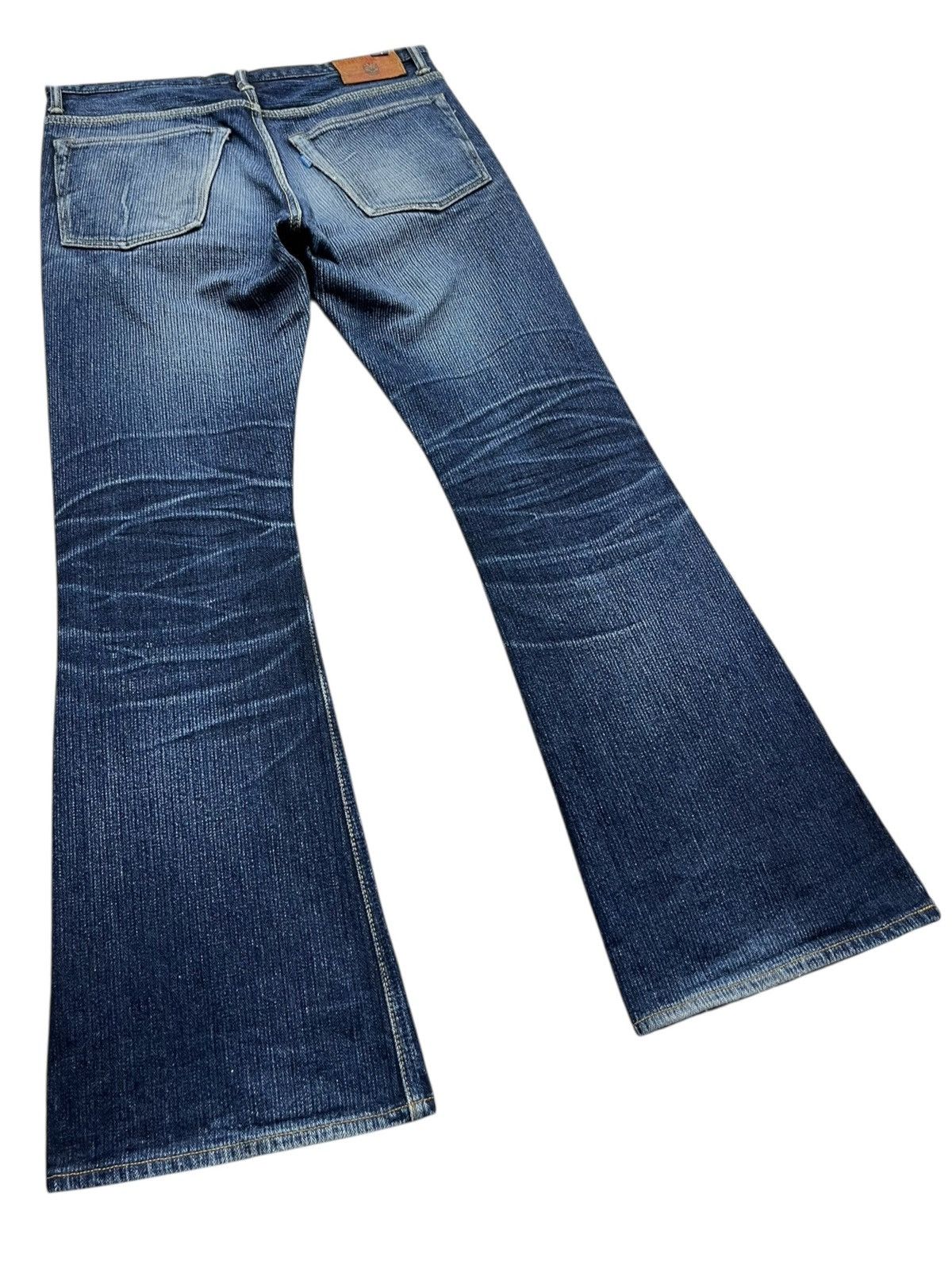 Indigo FYE🔥Vintage CHANNEL GRAPH KOJIMA JAPAN Perfect FLARE Denim Size US 31 - 4 Thumbnail