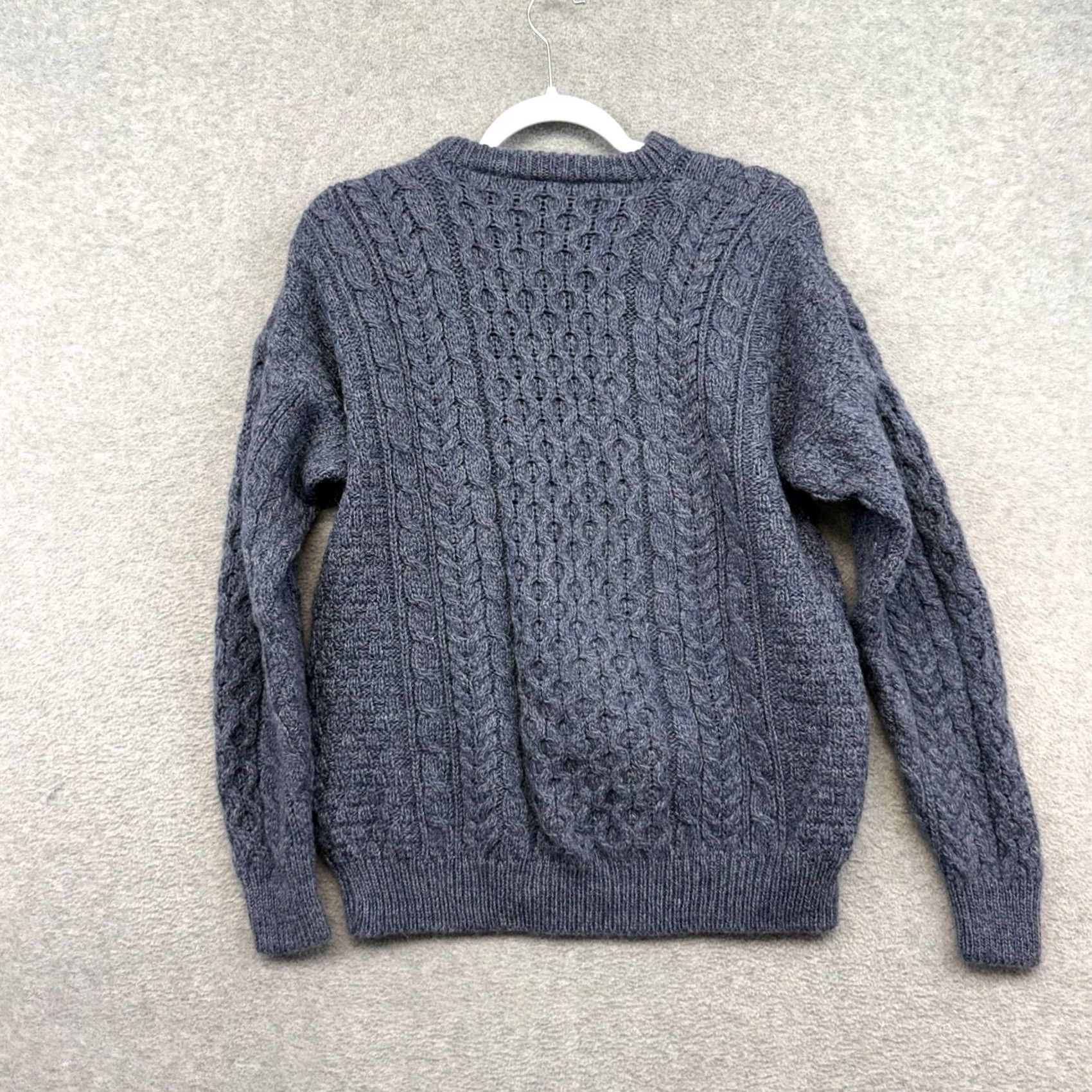 Vintage Aran Woollen Mills Crew Neck Traditional Knit Sweater Dusty Blue Men's/Unisex M Size US M / EU 48-50 / 2 - 7 Thumbnail