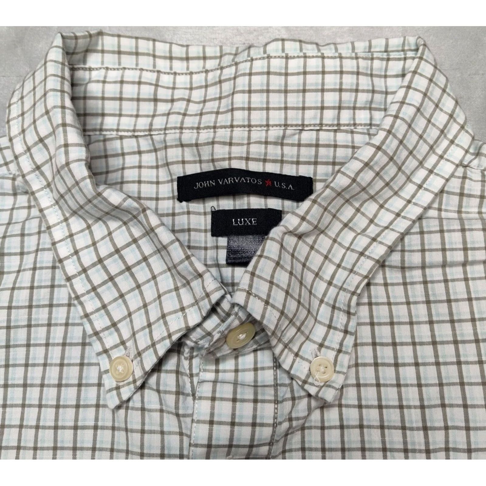 John Varvatos JOHN VARVATOS LUXE Men Button-Up Shirt 2XL Brown Check Long Sleeve Casual Travel Size US XXL / EU 58 / 5 - 6 Thumbnail