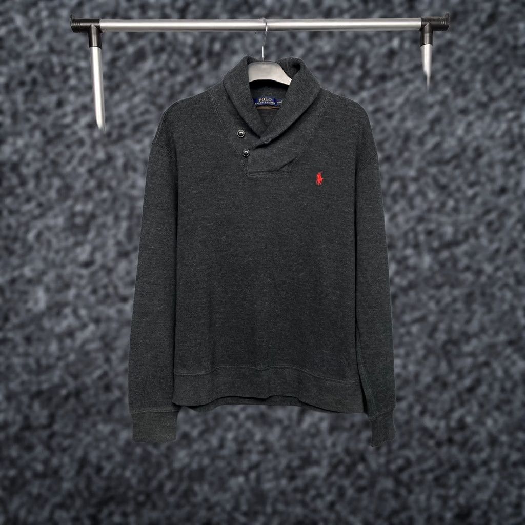 Polo Ralph Lauren Polo Ralph Lauren Mens Cardigan Sweater Sweatshirt Shirt Men M Gray Size US M / EU 48-50 / 2 - 1 Thumbnail