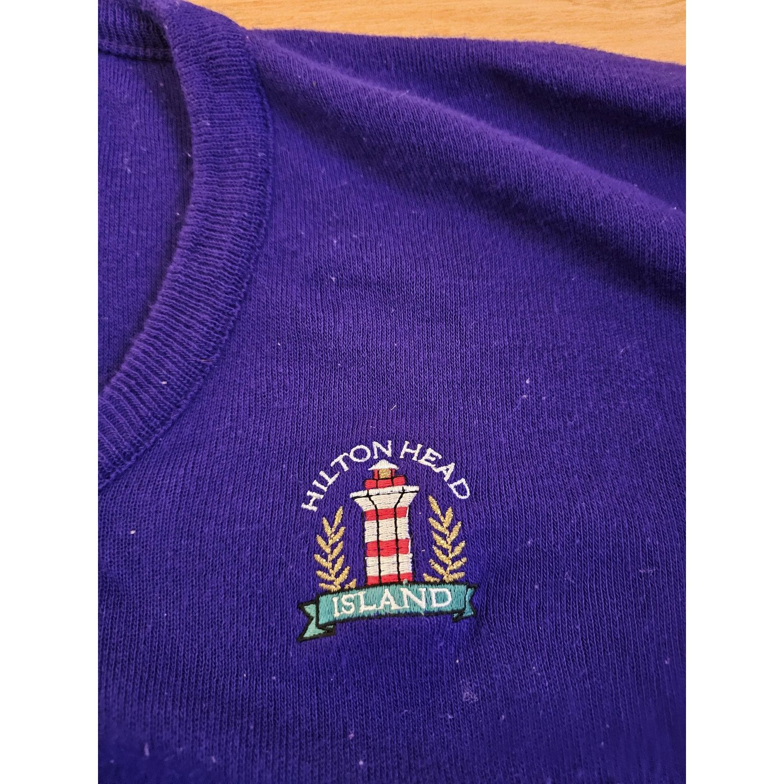 Other Drummond Hilton Head Embroidery Purple Sweater Sz L 80s Size US L / EU 52-54 / 3 - 3 Thumbnail
