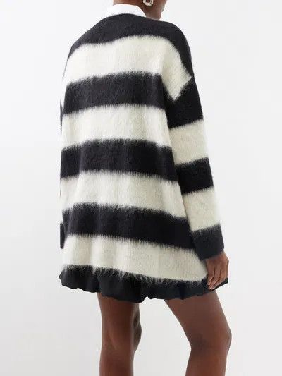 Valentino o1y0326 Crewneck Sweater in Ivory/Black Size XXS / US 00 / IT 34 - 4 Thumbnail