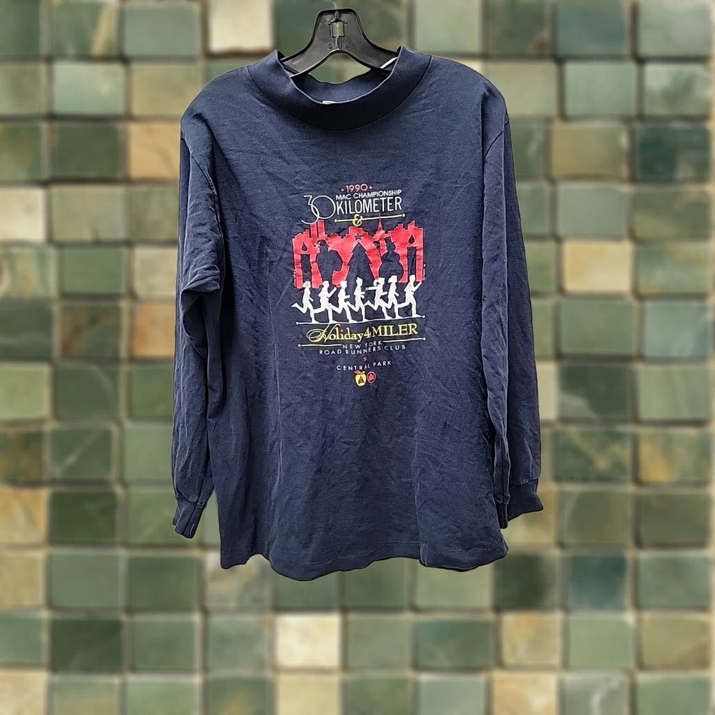 Vintage VINTAGE Sof Tee NEW YORK Road Runners HOLIDAY Club Graphic Long Sleeve Tee Mens L Blue 90s Retro USA Shirt Mens LL Size US L / EU 52-54 / 3 - 1 Thumbnail