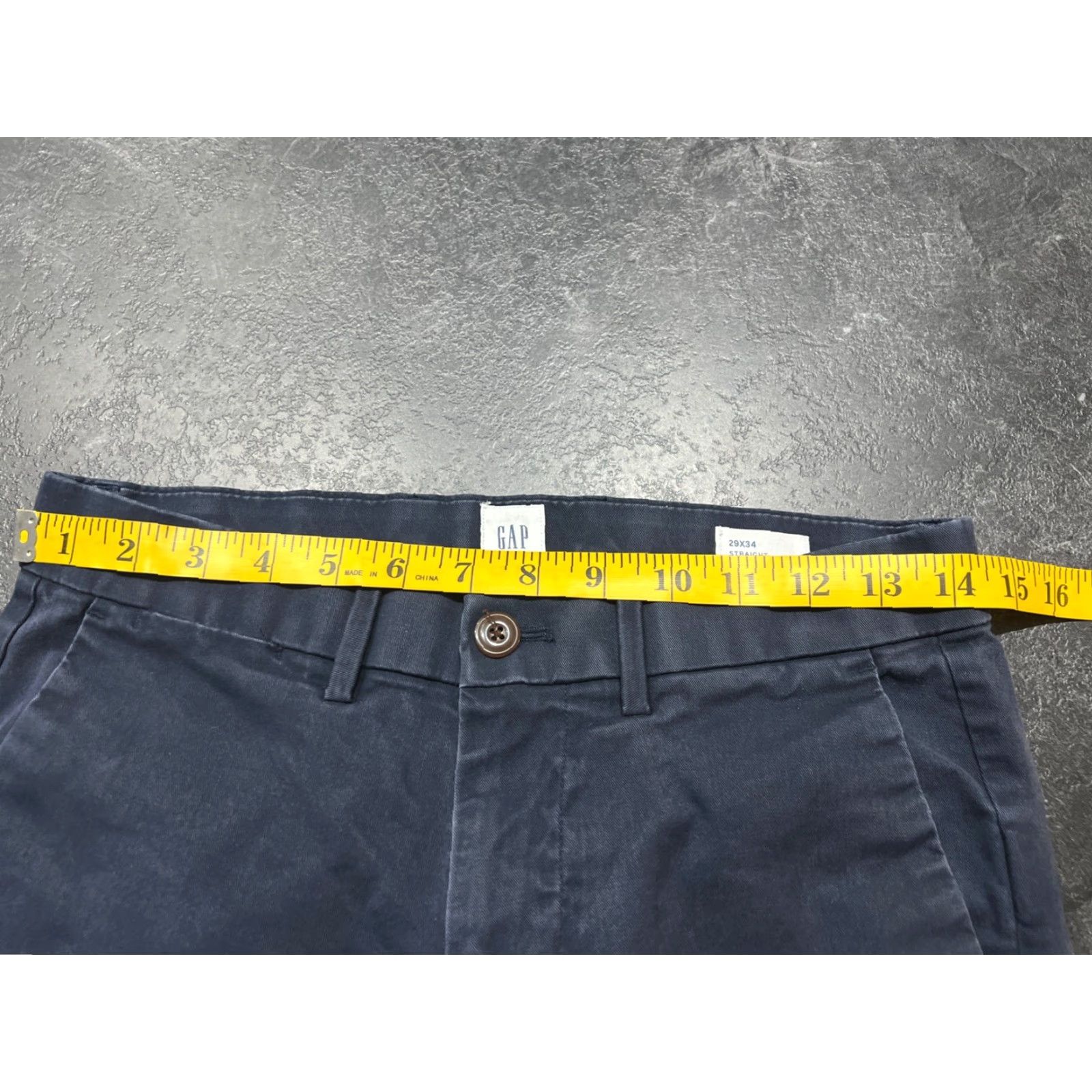 Gap Gap Chinos Pants Men's 29 x 34 Slim Fit Tapered Blue Canvas Casual Workwear Size US 29 - 6 Thumbnail