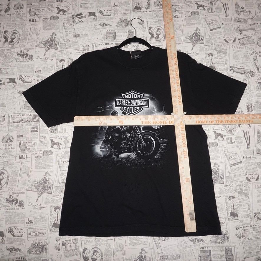Harley Davidson Medium - Vintage Y2K Harley Davidson biker 00s skull t-shirt Size US M / EU 48-50 / 2 - 4 Thumbnail