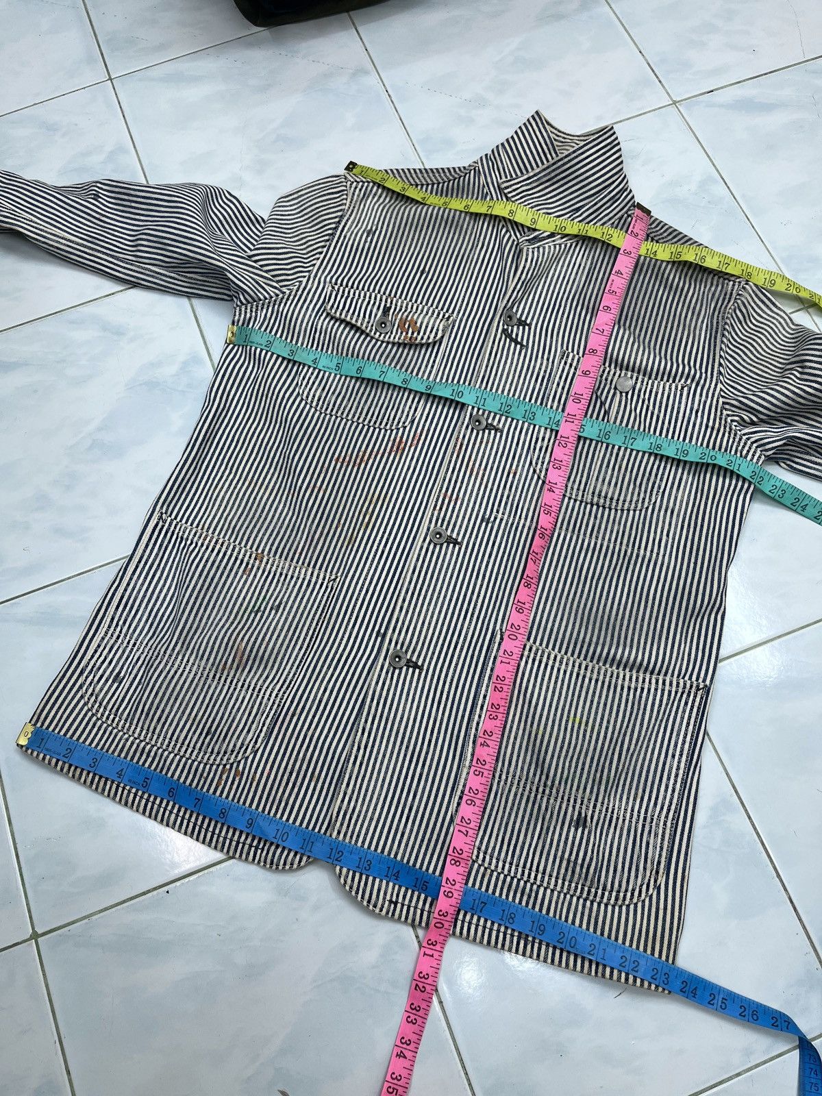 Johnbull 🔥🔥🔥ARCHIVE VINTAGE JOHN BULL HICKORY STRIPE CHORE JACKET Size US M / EU 48-50 / 2 - 24 Thumbnail