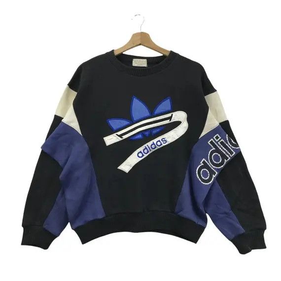Adidas Vtg 80’ ADIDAS ORIGINALS DESCENTE Japan Big Logo Sweatshirt Size XL / US 12-14 / IT 48-50 - 1 Thumbnail