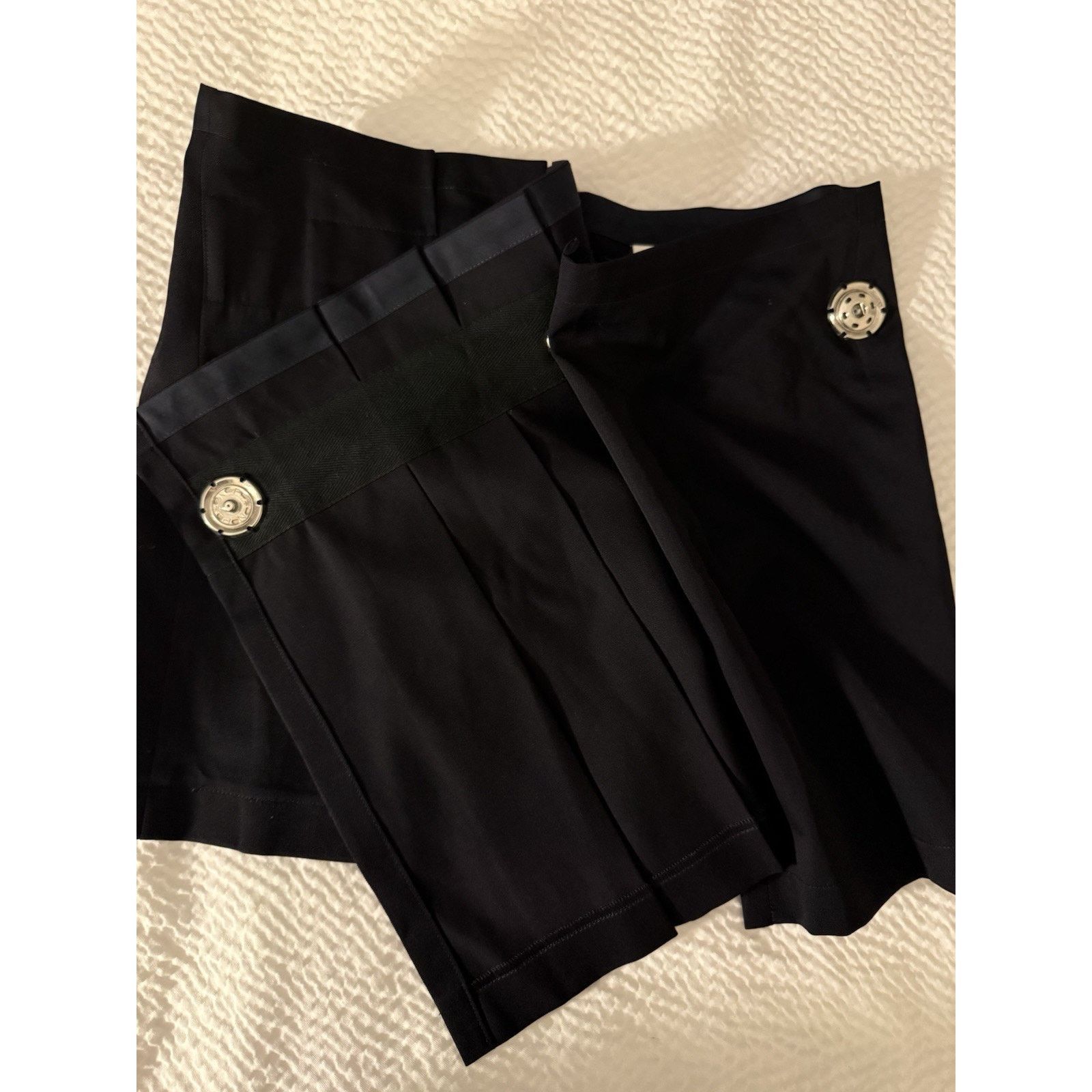 Limi Feu Limi Feu Wool Pleated Mini Skirt Black Japan Wrap Snap Close Size 28" / US 6 / IT 42 - 3 Thumbnail