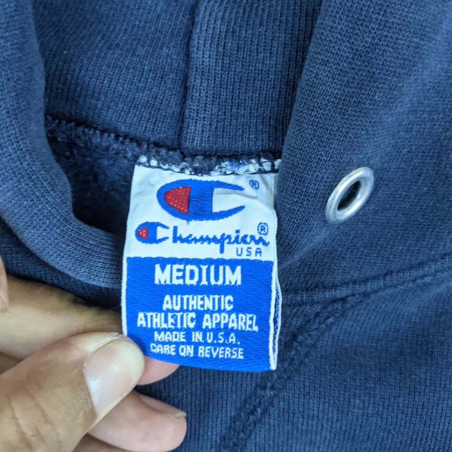 Champion × Vintage Vintage 90's CHAMPION Plain Hoodie Size M / US 6-8 / IT 42-44 - 9 Thumbnail