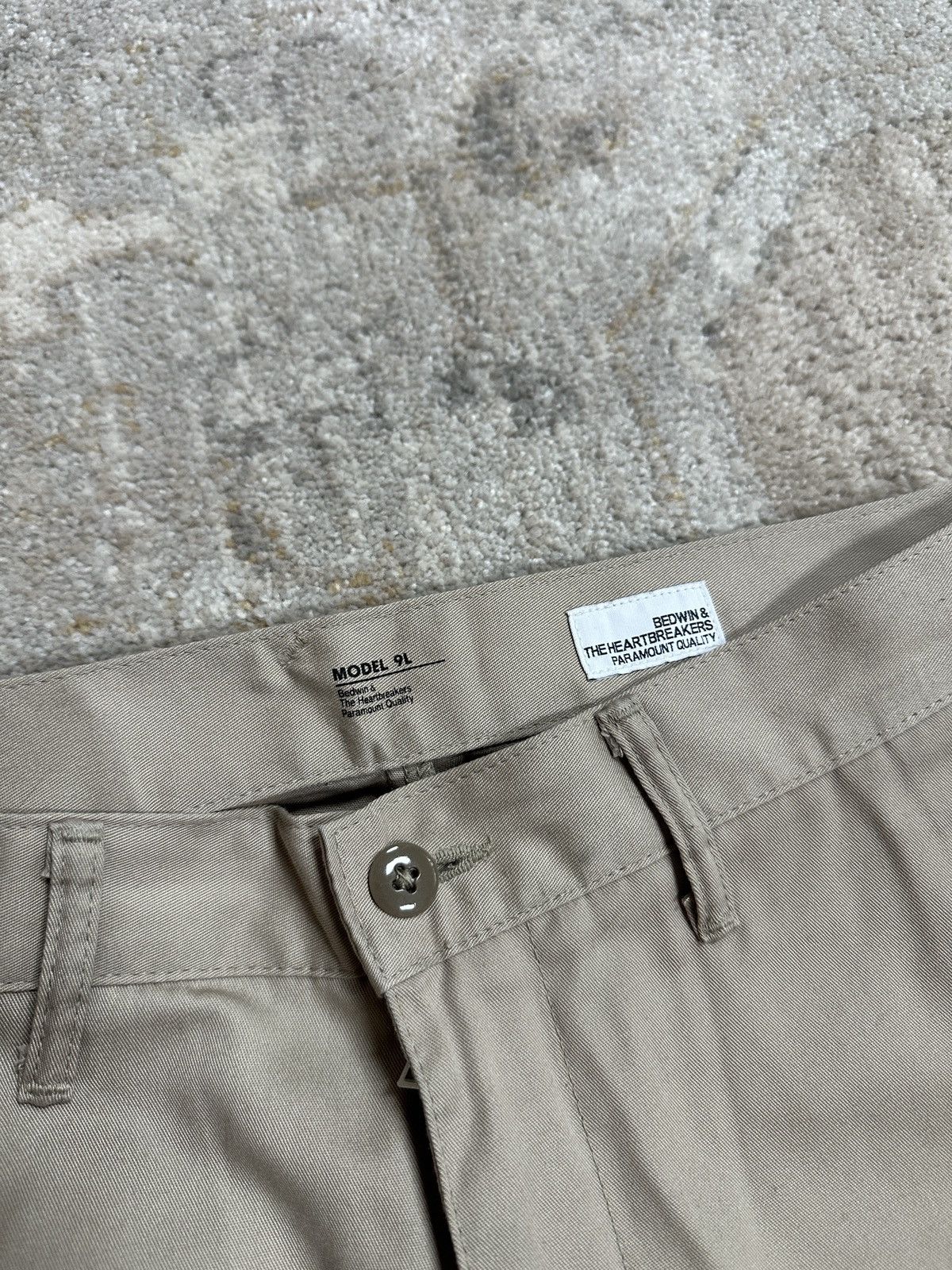 Bedwin & The Heartbreakers Khaki Chino Velvet Cheetah Side Stripe Pants Size US 30 / EU 46 - 2 Thumbnail