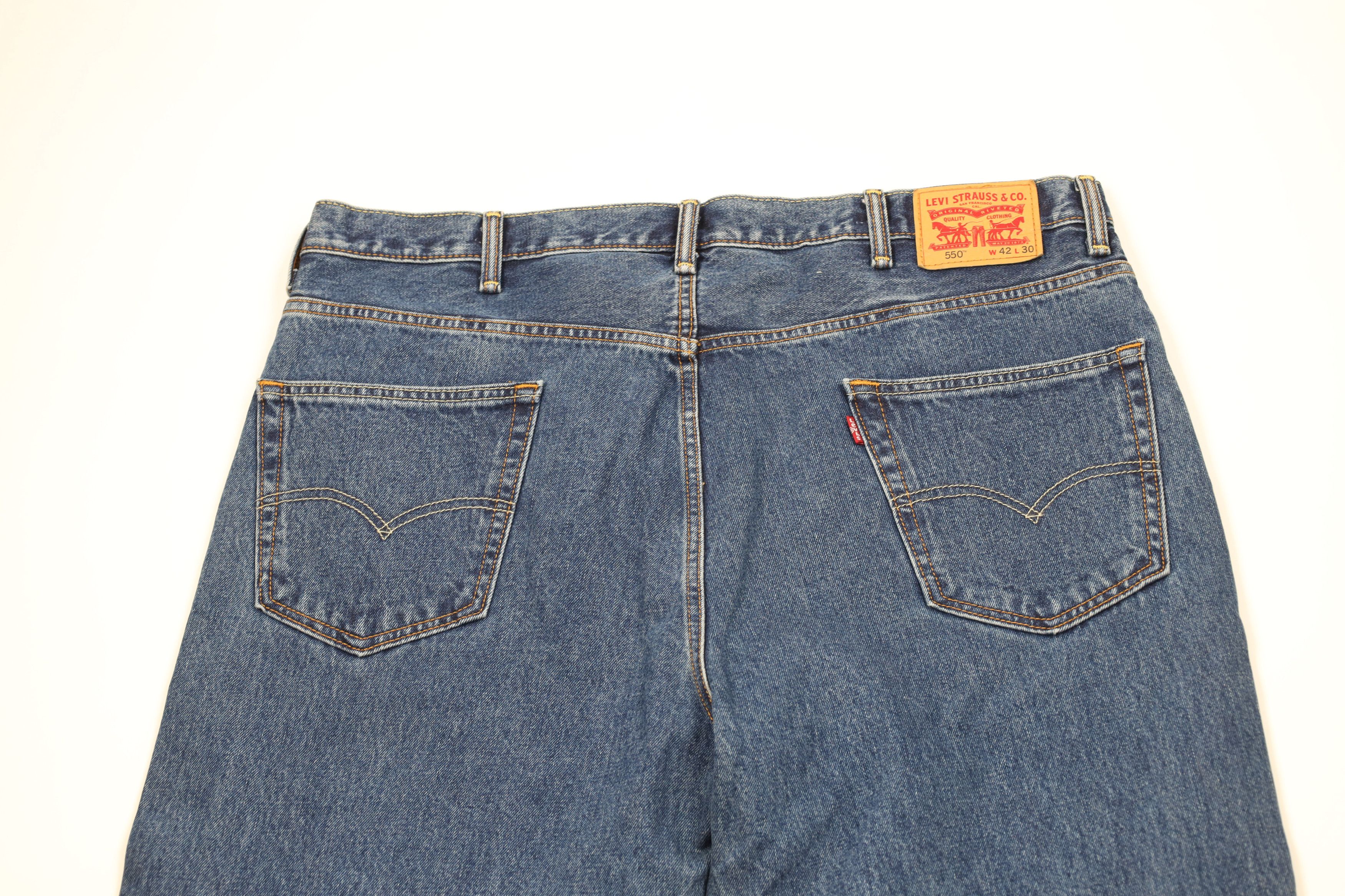 Levi's Vintage Y2K Levis 550 Relaxed Fit Denim Jeans Blue Cotton Size US 42 / EU 58 - 7 Thumbnail