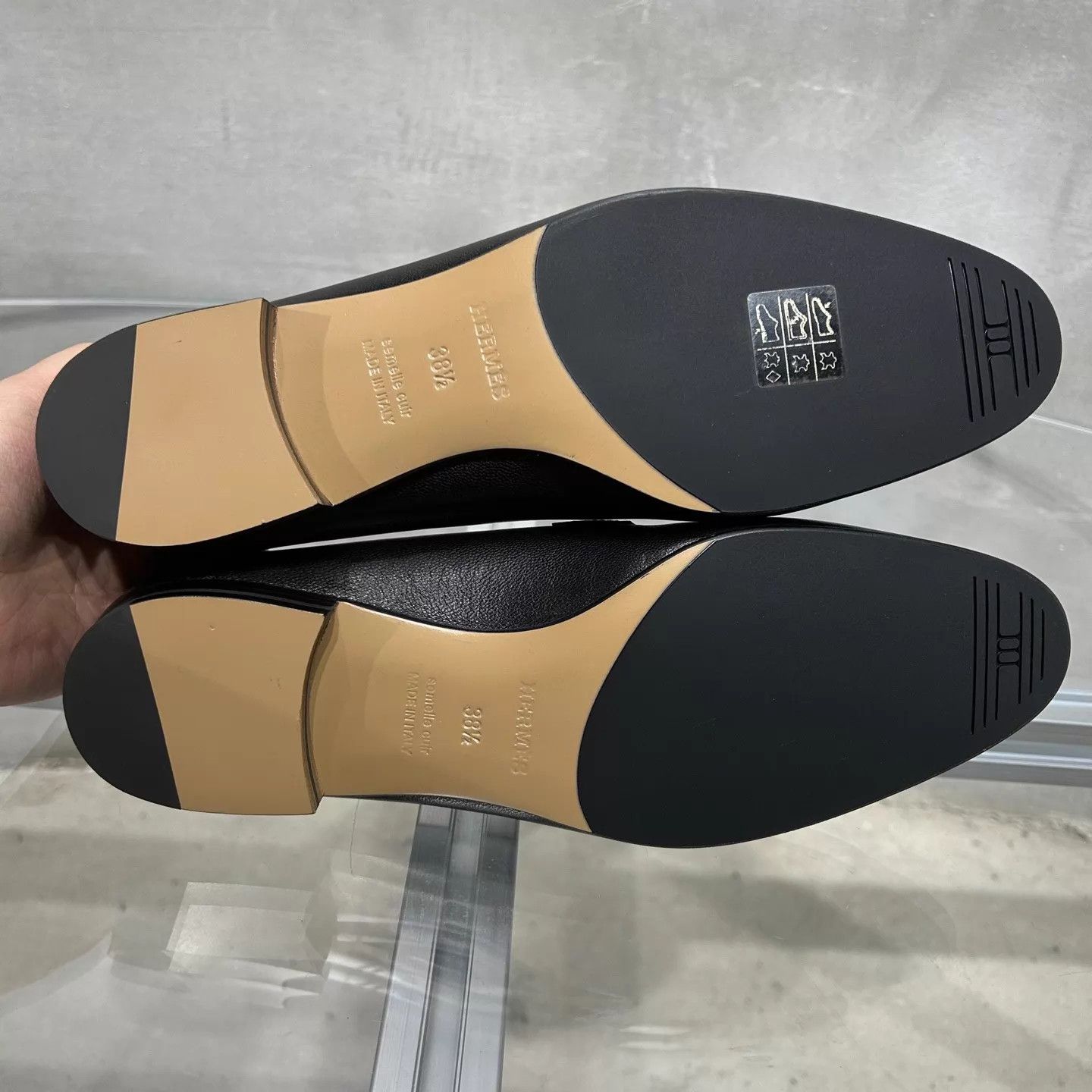 Hermes Hermes Black Classic Loafer Silver Buckle 38.5 EU New In Box Size US 8 / IT 38 - 8 Thumbnail