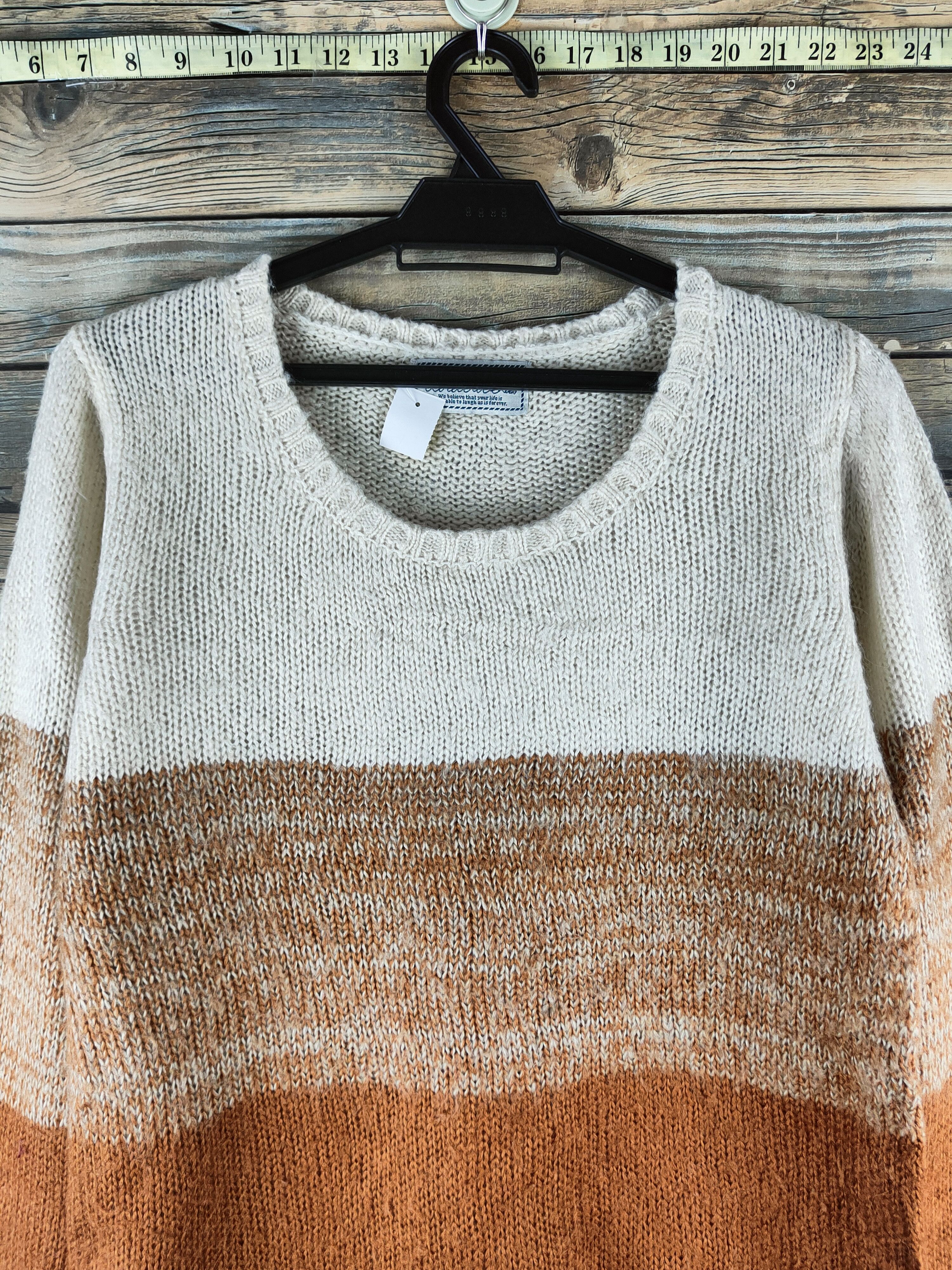 Japanese Brand DL Word Broken Brown Knitwear Sweatshirts #46-974 Size M / US 6-8 / IT 42-44 - 2 Thumbnail
